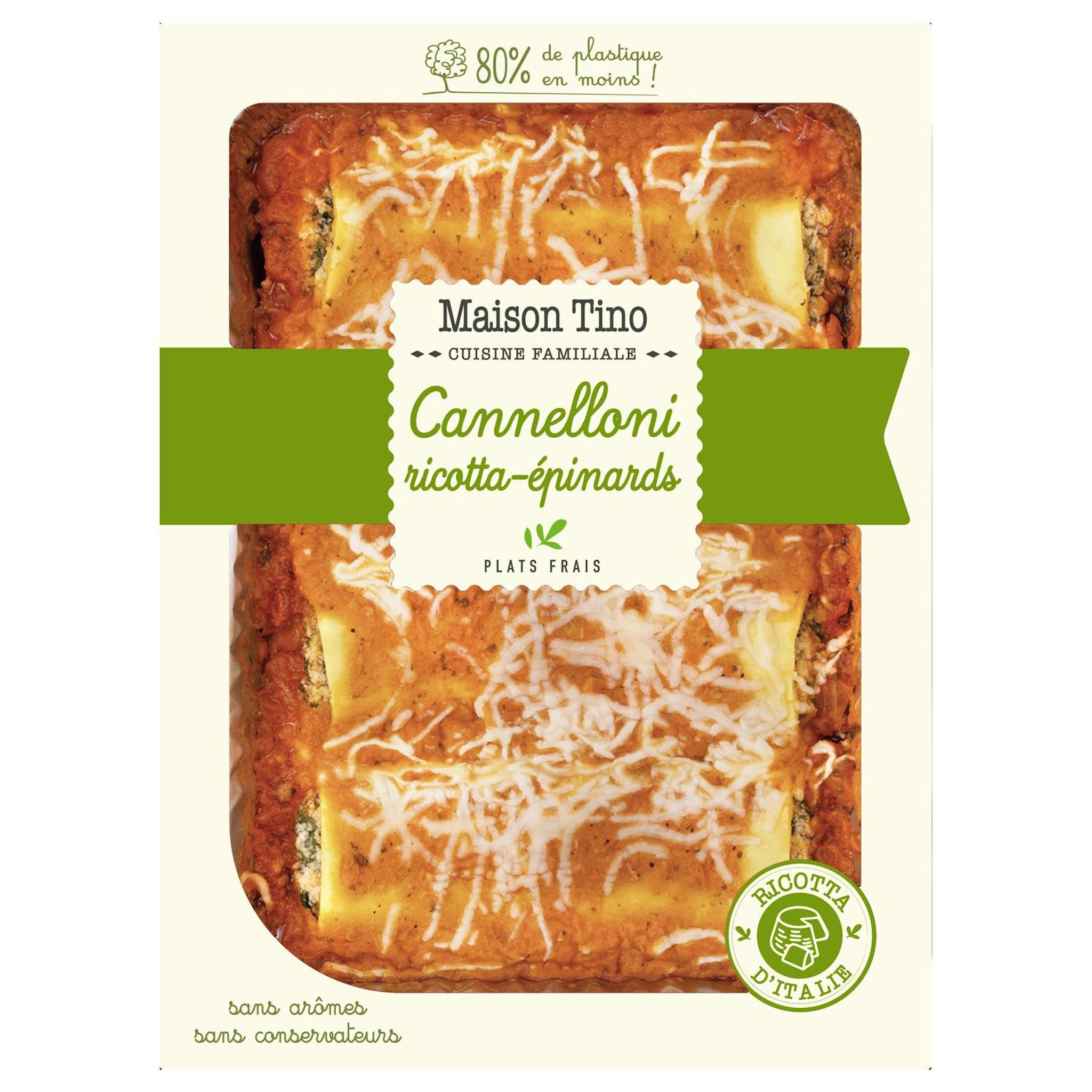 MAISON TINO Cannelloni ricotta épinards 750g