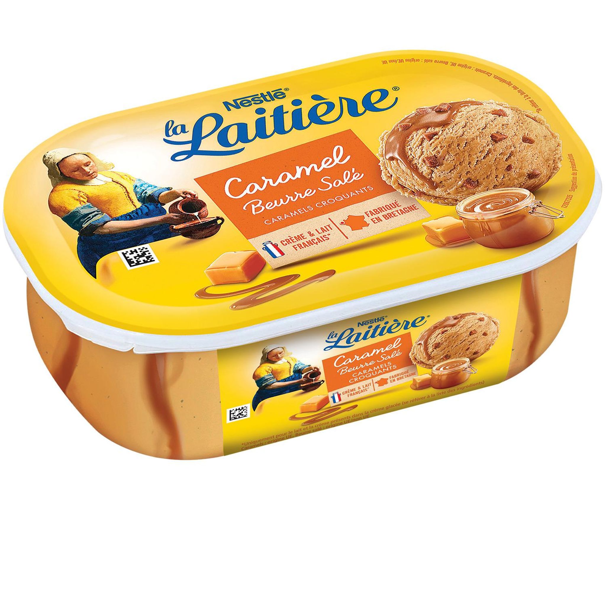 LA LAITIERE Bac caramel beurre salé caramels croquants 490g