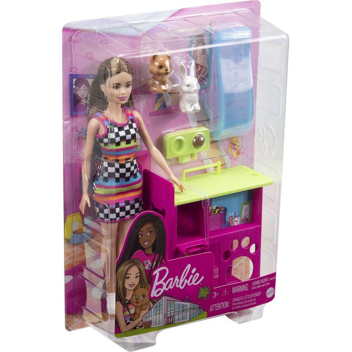 MATTEL Poupée Barbie et animaux