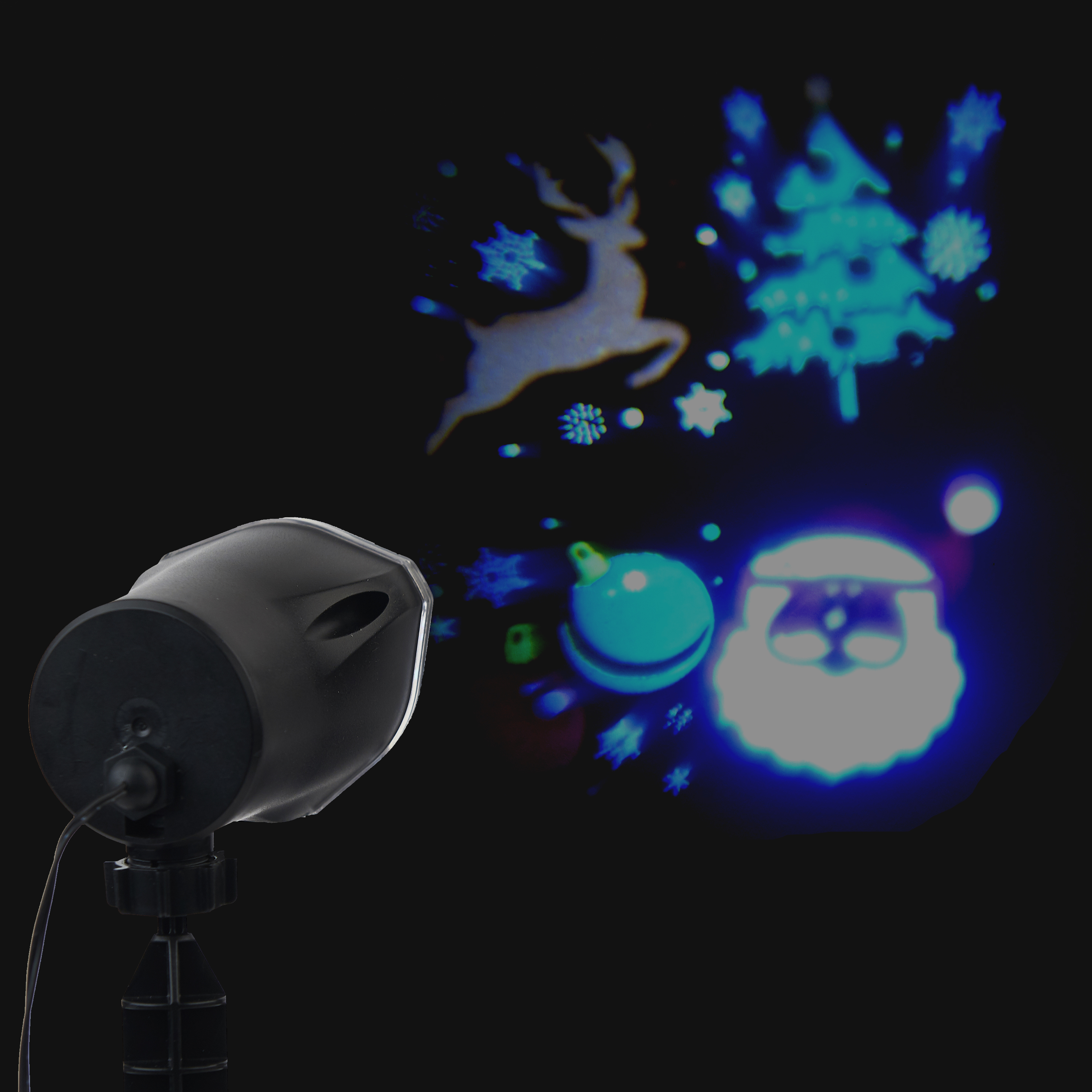 Voir la diapositive 2 : ACTUEL Projecteur extérieur LED - 4 motifs de Noël