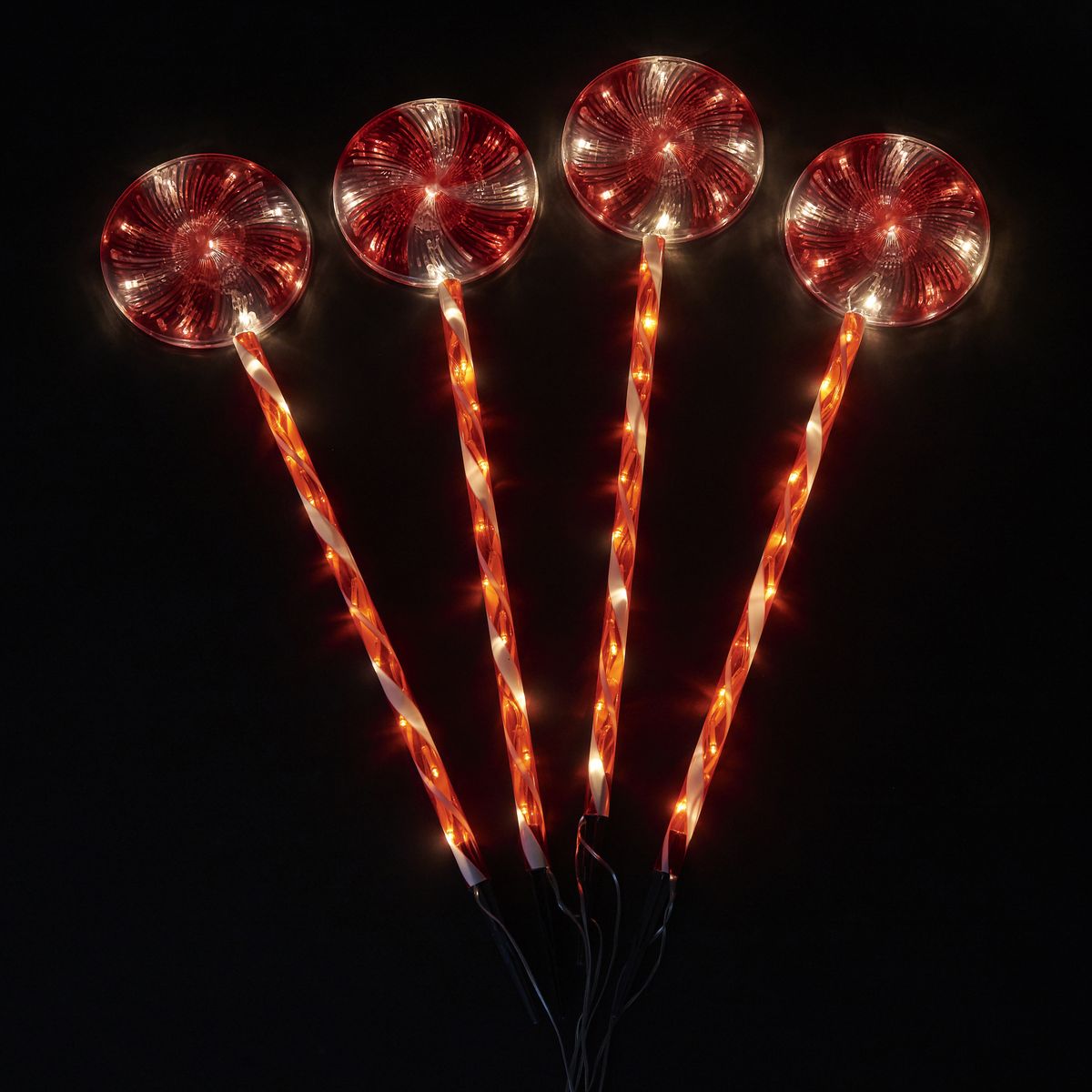 ACTUEL Sucette Lumineuses Blanc Chaud à planter 80 LED m - 80 cm