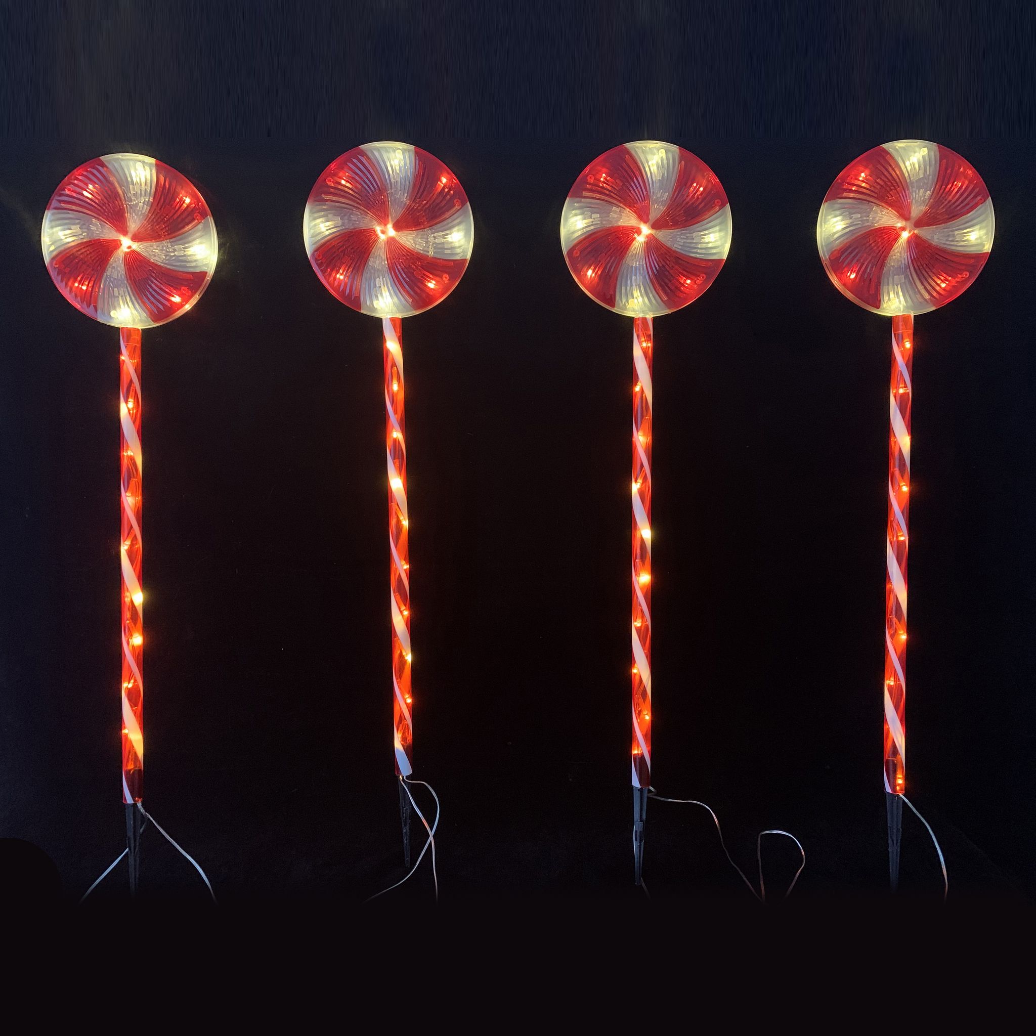 Voir la diapositive 3 : ACTUEL Sucette Lumineuses Blanc Chaud à planter 80 LED m - 80 cm