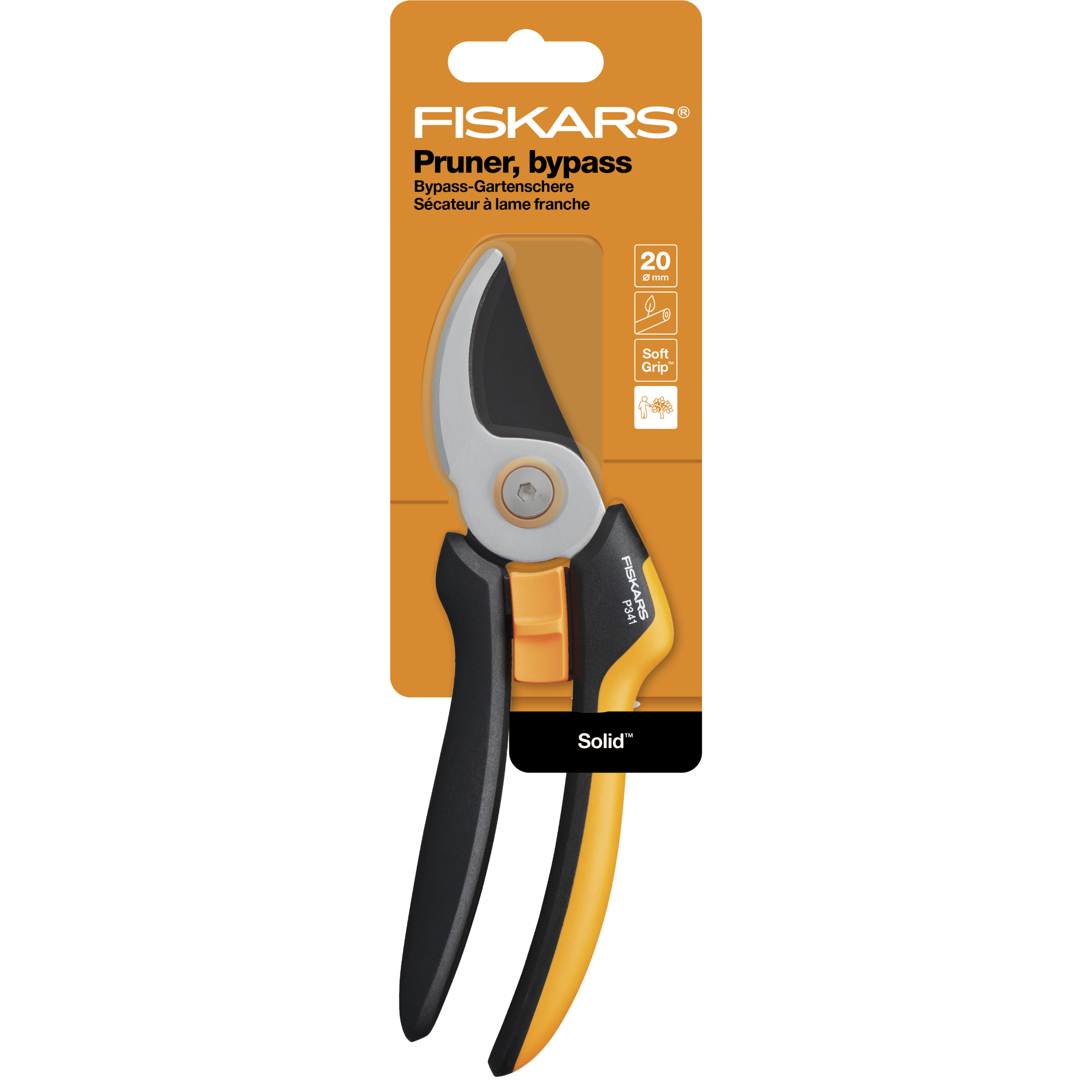 Voir la diapositive 3 : FISKARS Sécateur à lame franche - Coupe de 20mm - SOLID