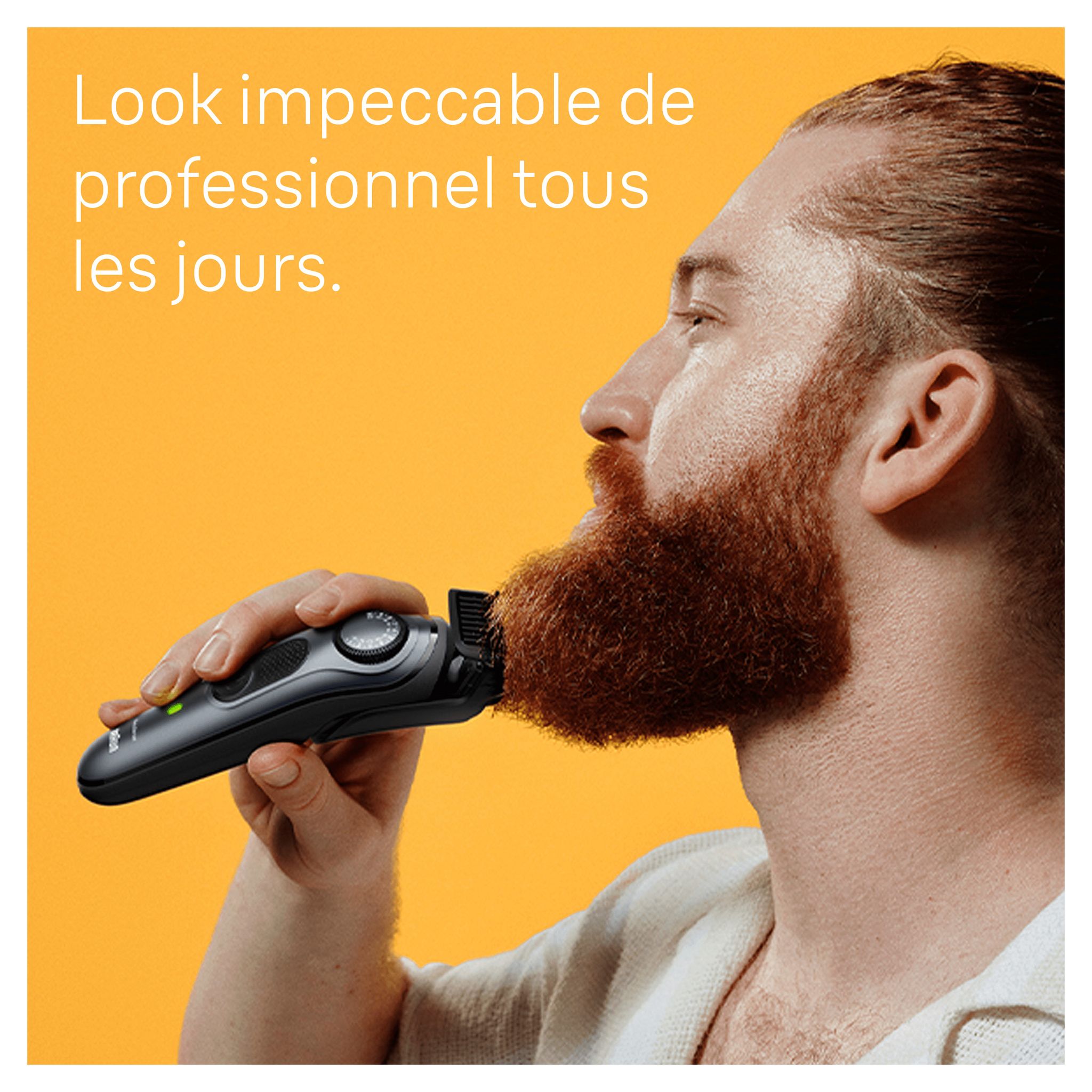 Voir la diapositive 3 : BRAUN Tondeuse barbe BT7440 - Noir