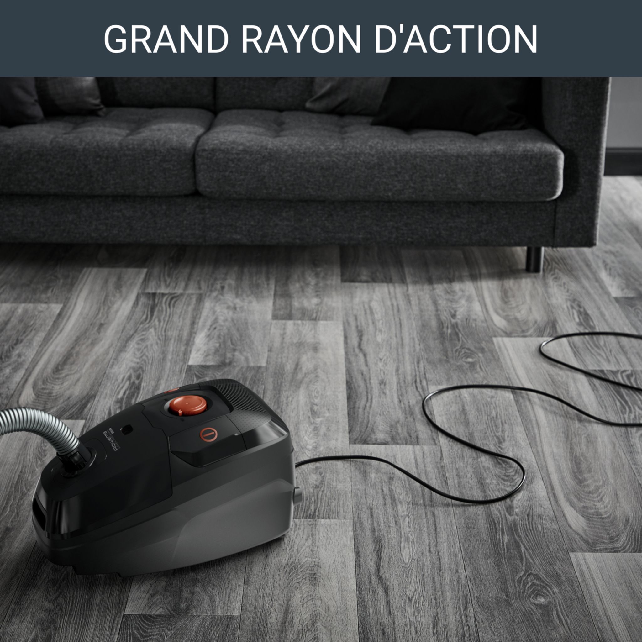 Voir la diapositive 7 : ROWENTA Aspirateur traîneau avec sac RO6164EA - Gris