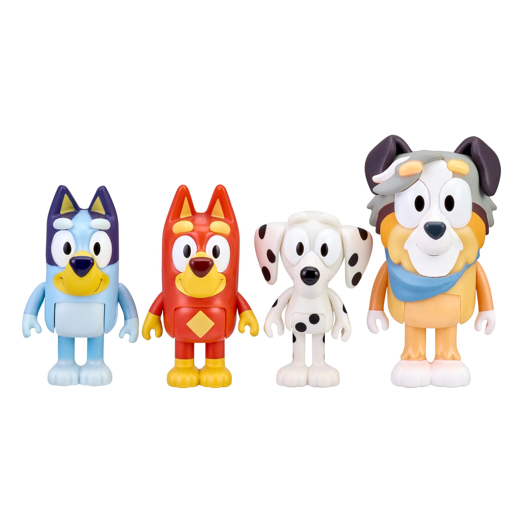 Voir la diapositive 3 : MOOSE Figurines x 4 - Les Copains d'école de Bluey