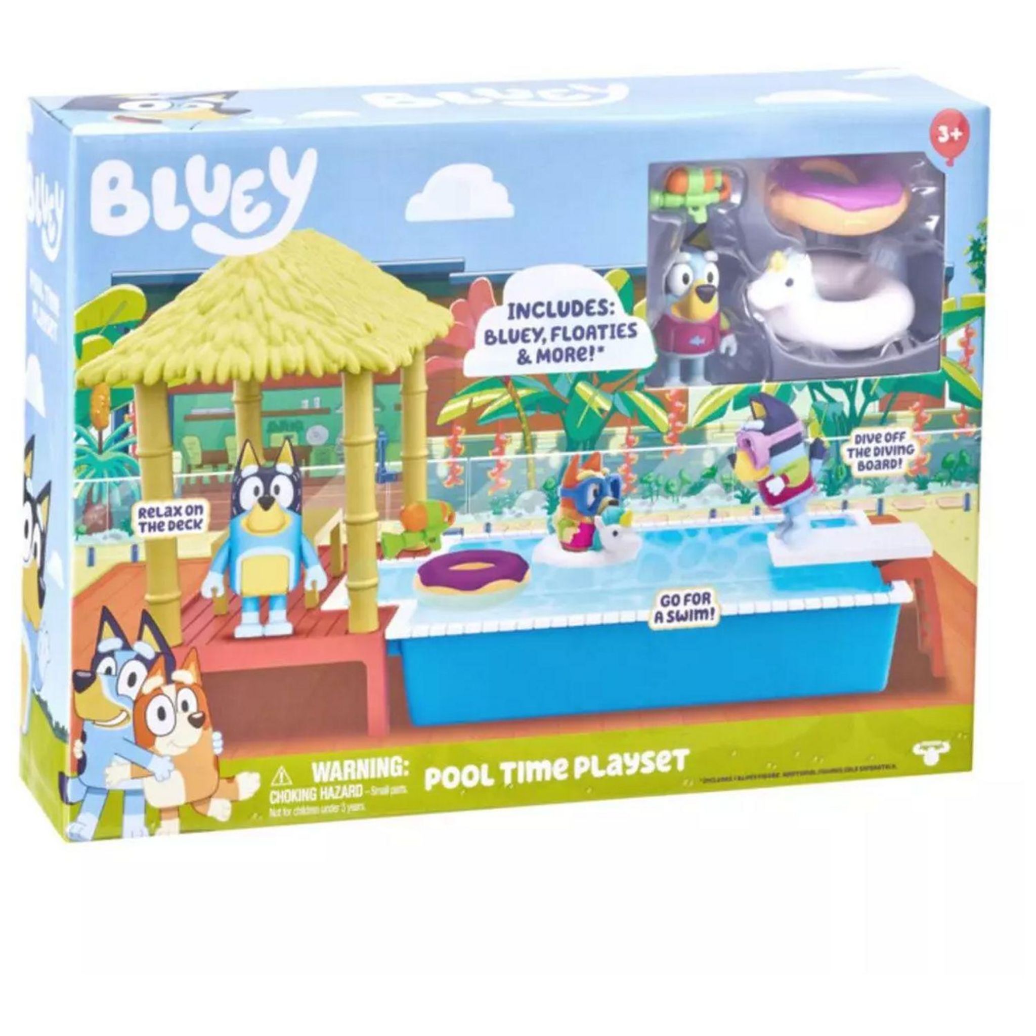 Voir la diapositive 2 : MOOSE Coffret La piscine de Bluey et accessoires