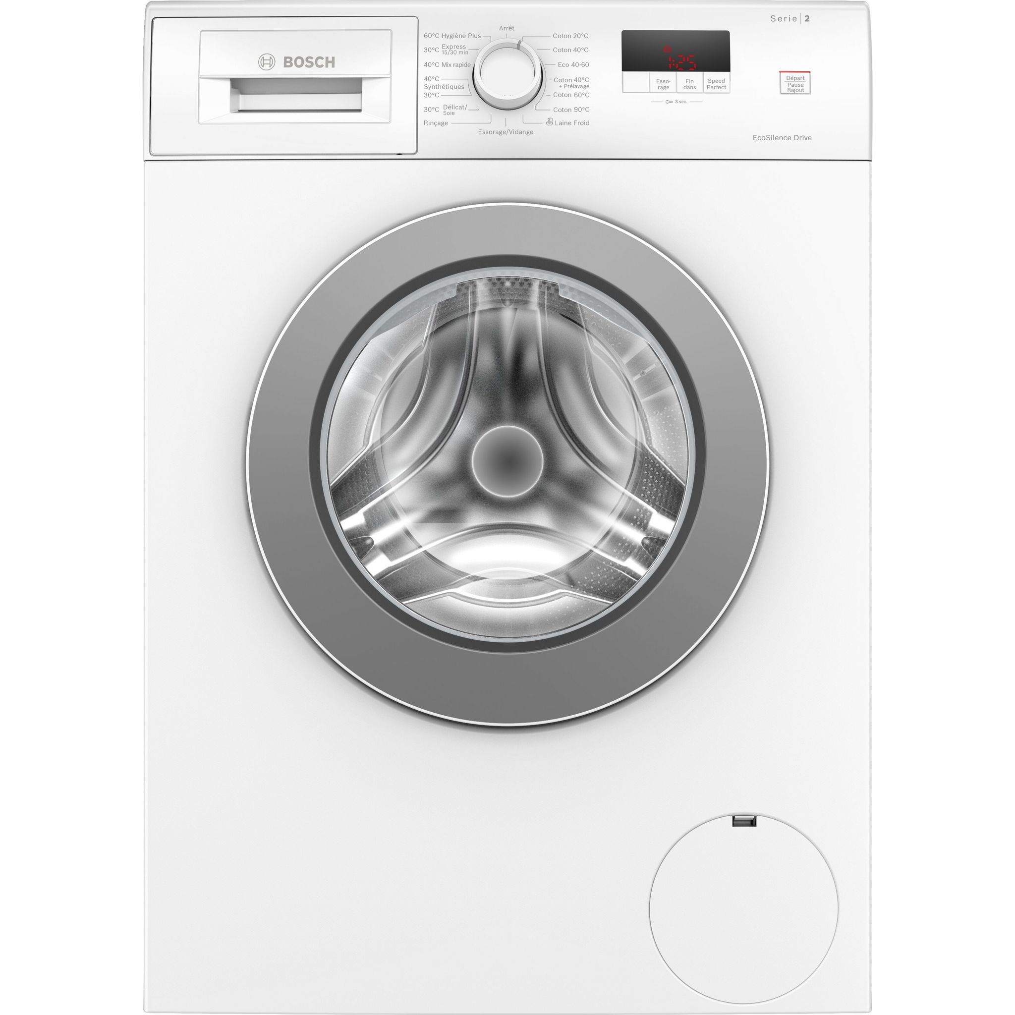 Voir la diapositive 3 : BOSCH Lave linge hublot à induction WAJ24037FR, 7 kg, 1200 T/min, B