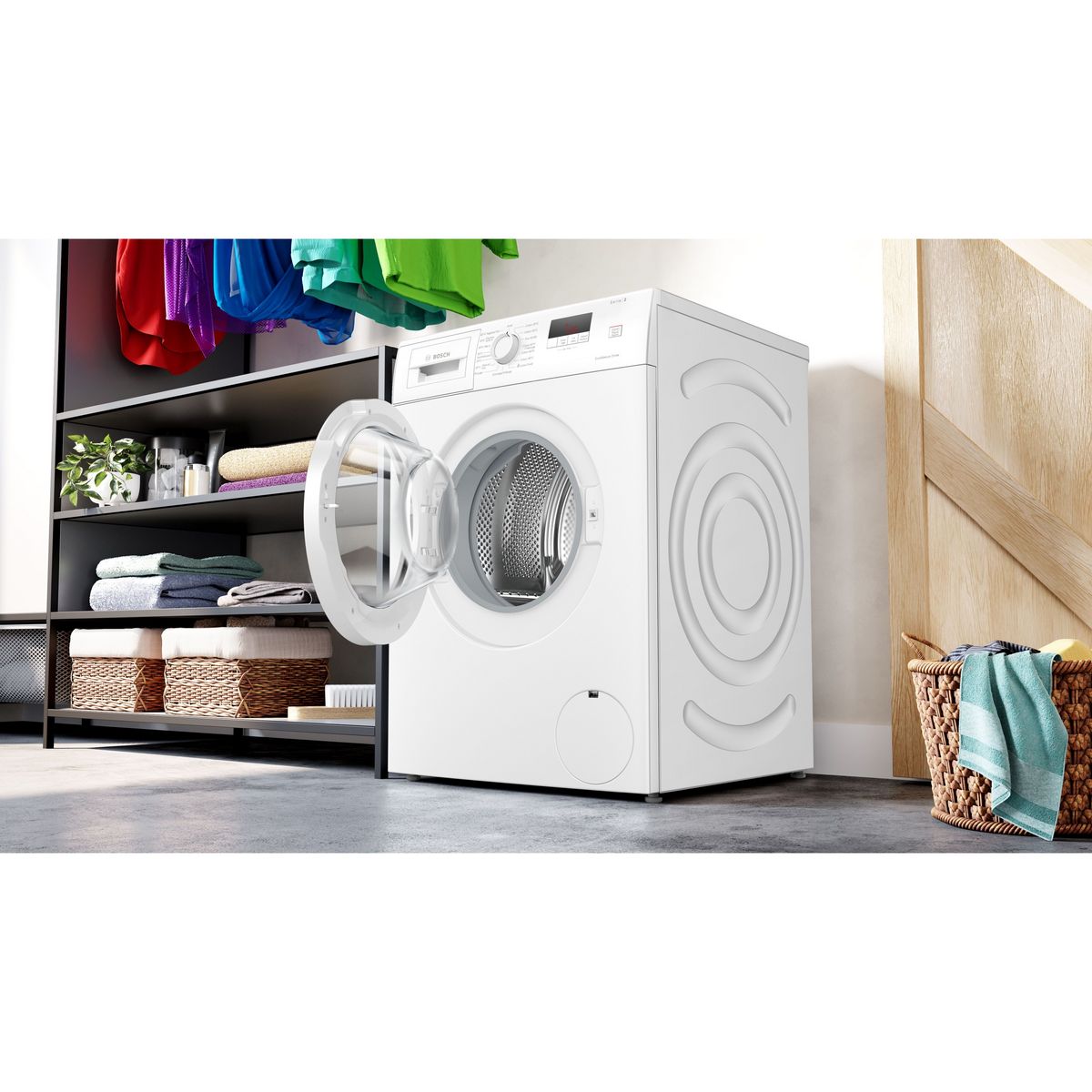 BOSCH Lave linge hublot à induction WAJ24037FR, 7 kg, 1200 T/min, B