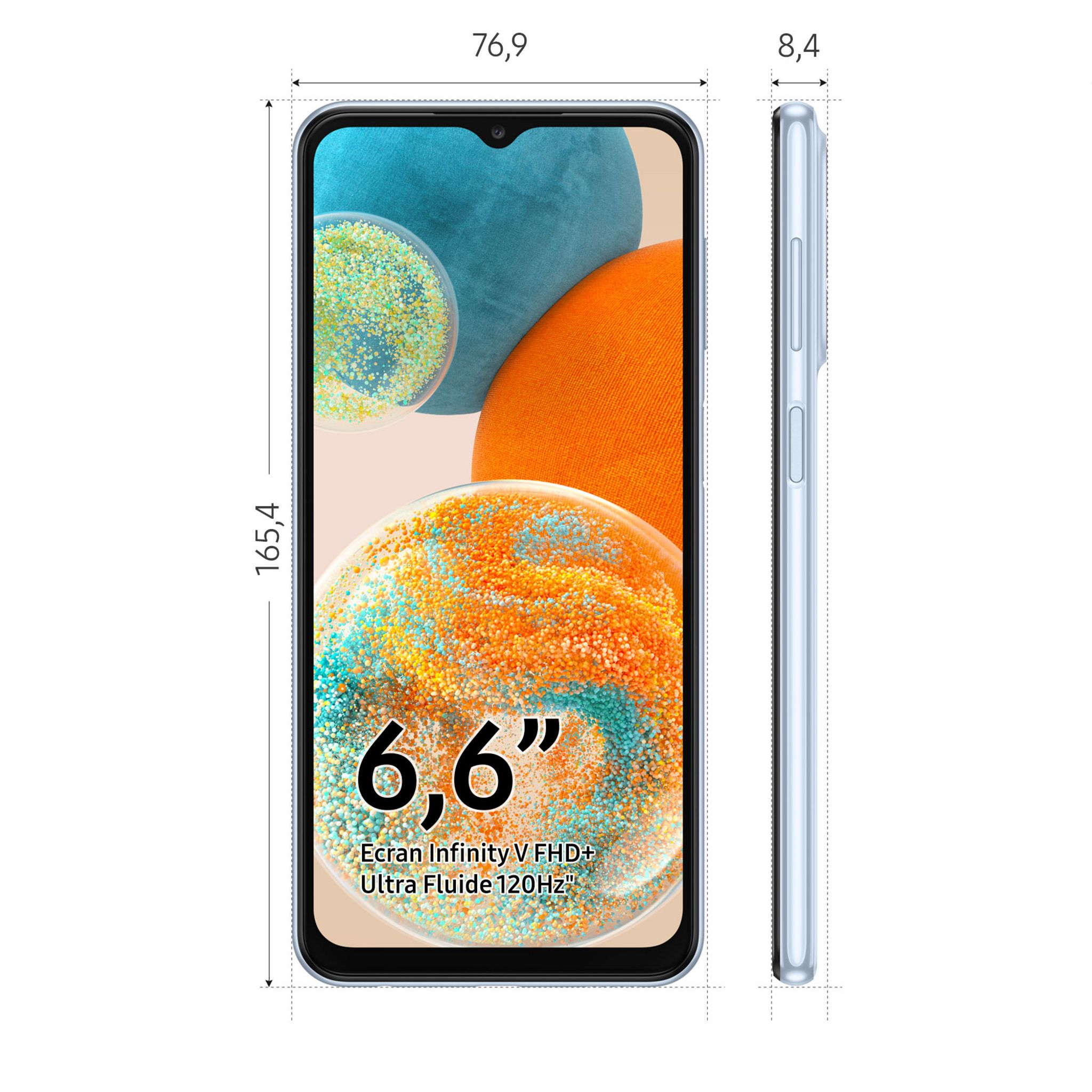 Voir la diapositive 3 : SAMSUNG Galaxy A23 5G 128Go - Bleu