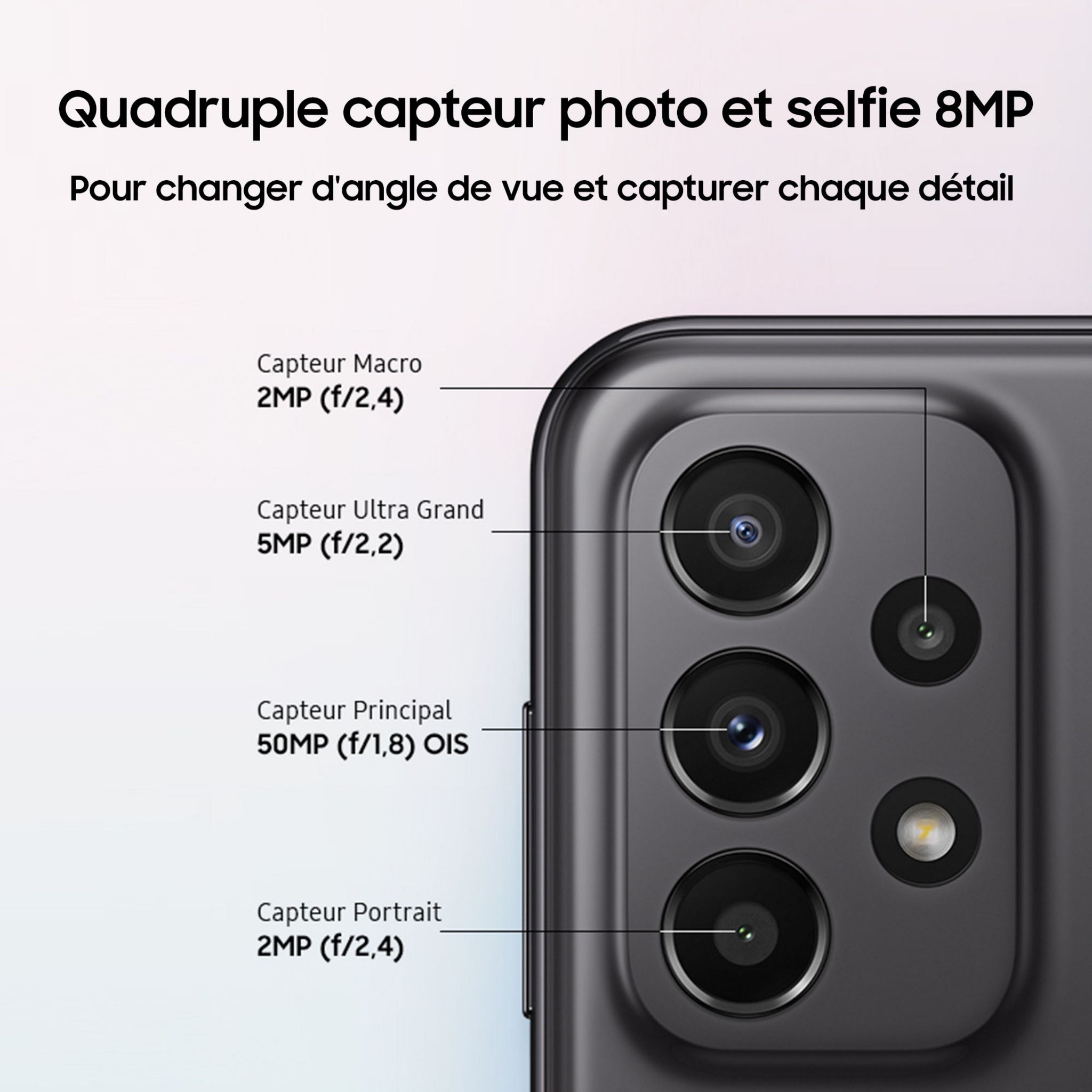 Voir la diapositive 5 : SAMSUNG Galaxy A23 5G 128Go - Bleu