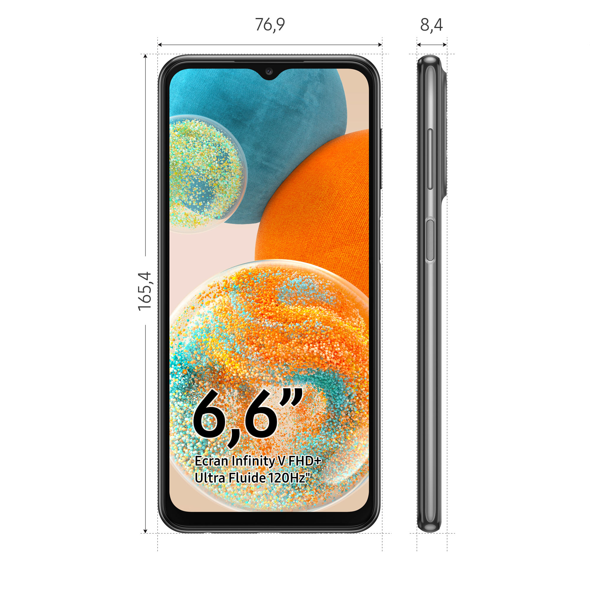 Voir la diapositive 3 : SAMSUNG Galaxy A23 5G 128Go - Noir