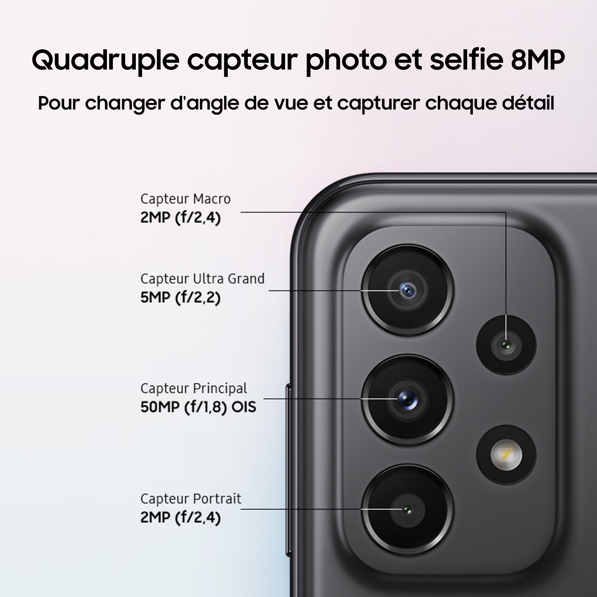 Voir la diapositive 5 : SAMSUNG Galaxy A23 5G 128Go - Noir