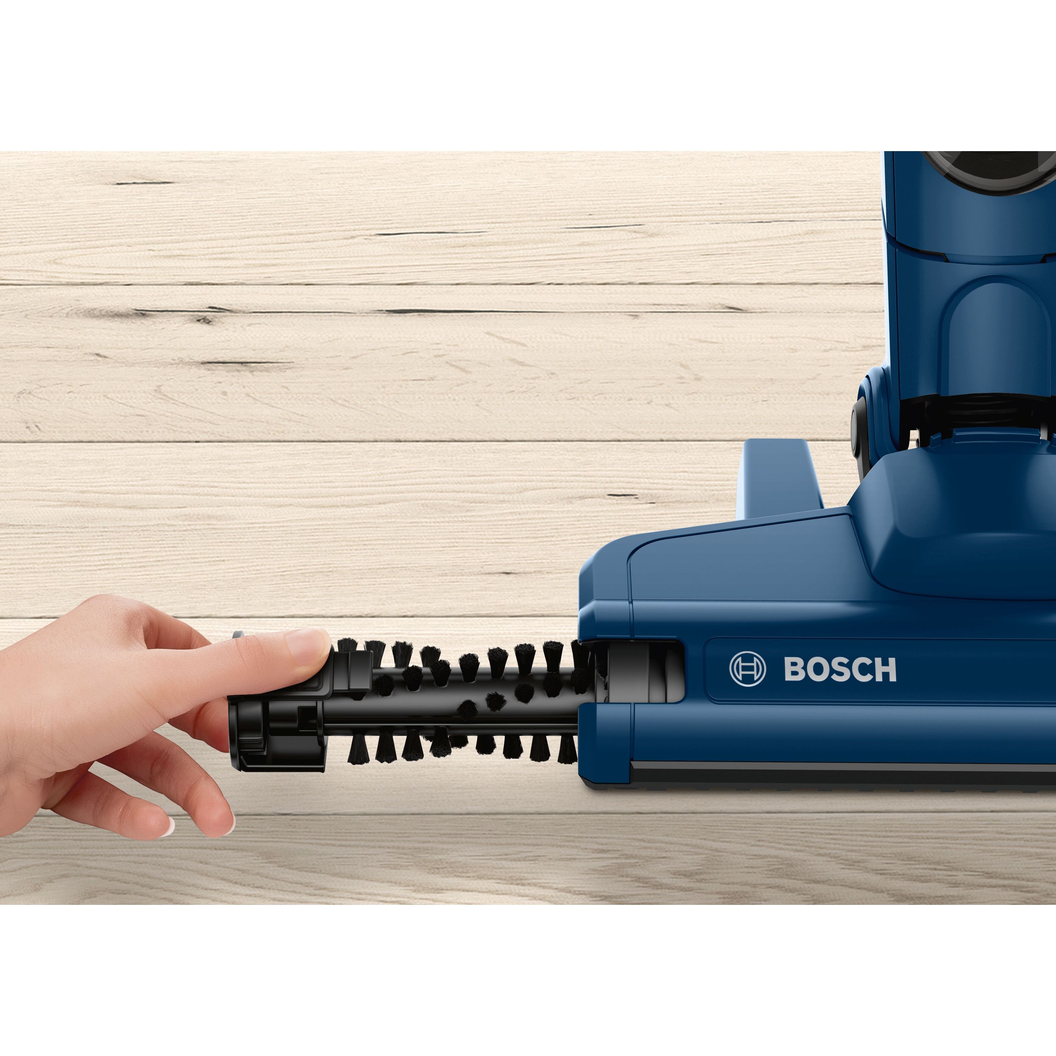 Voir la diapositive 8 : BOSCH Aspirateur balai 2 en 1 sans sac BBHF216 - Bleu