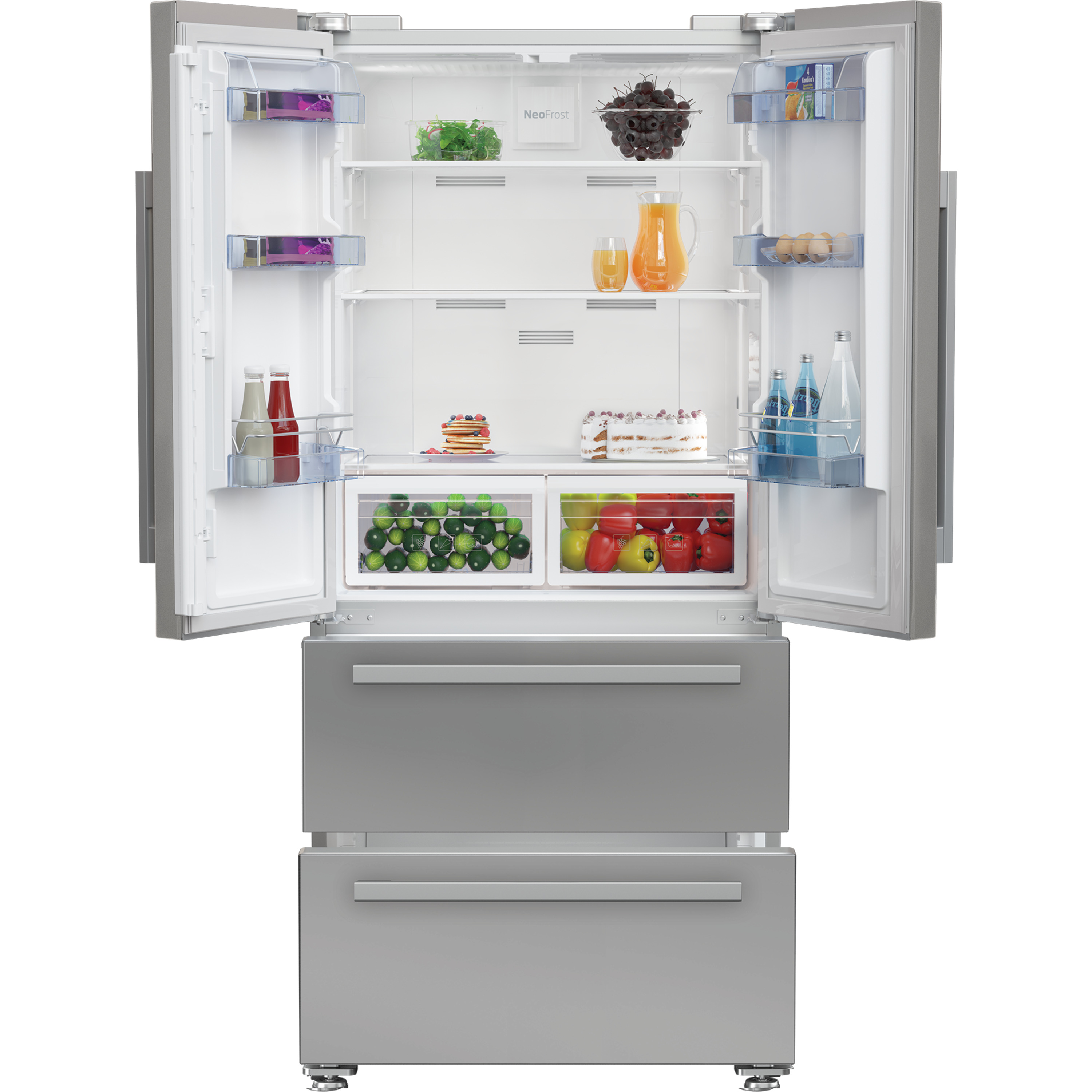 Voir la diapositive 2 : BEKO Réfrigérateur américain REM60SN, 539 L, Froid ventilé No Frost, F