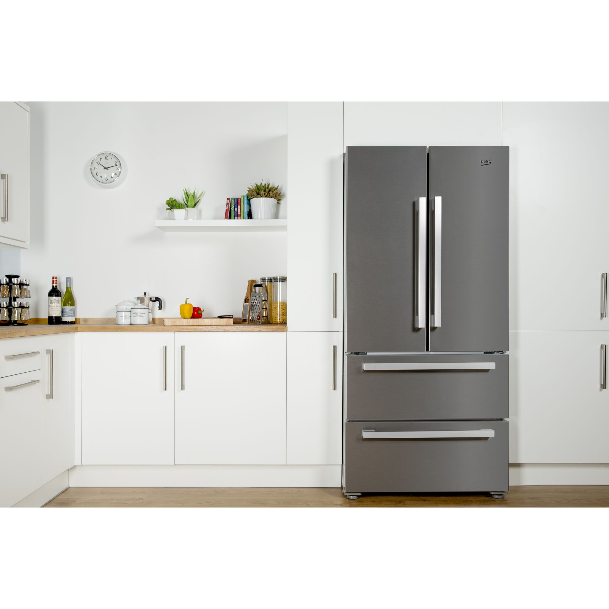Voir la diapositive 4 : BEKO Réfrigérateur américain REM60SN, 539 L, Froid ventilé No Frost, F