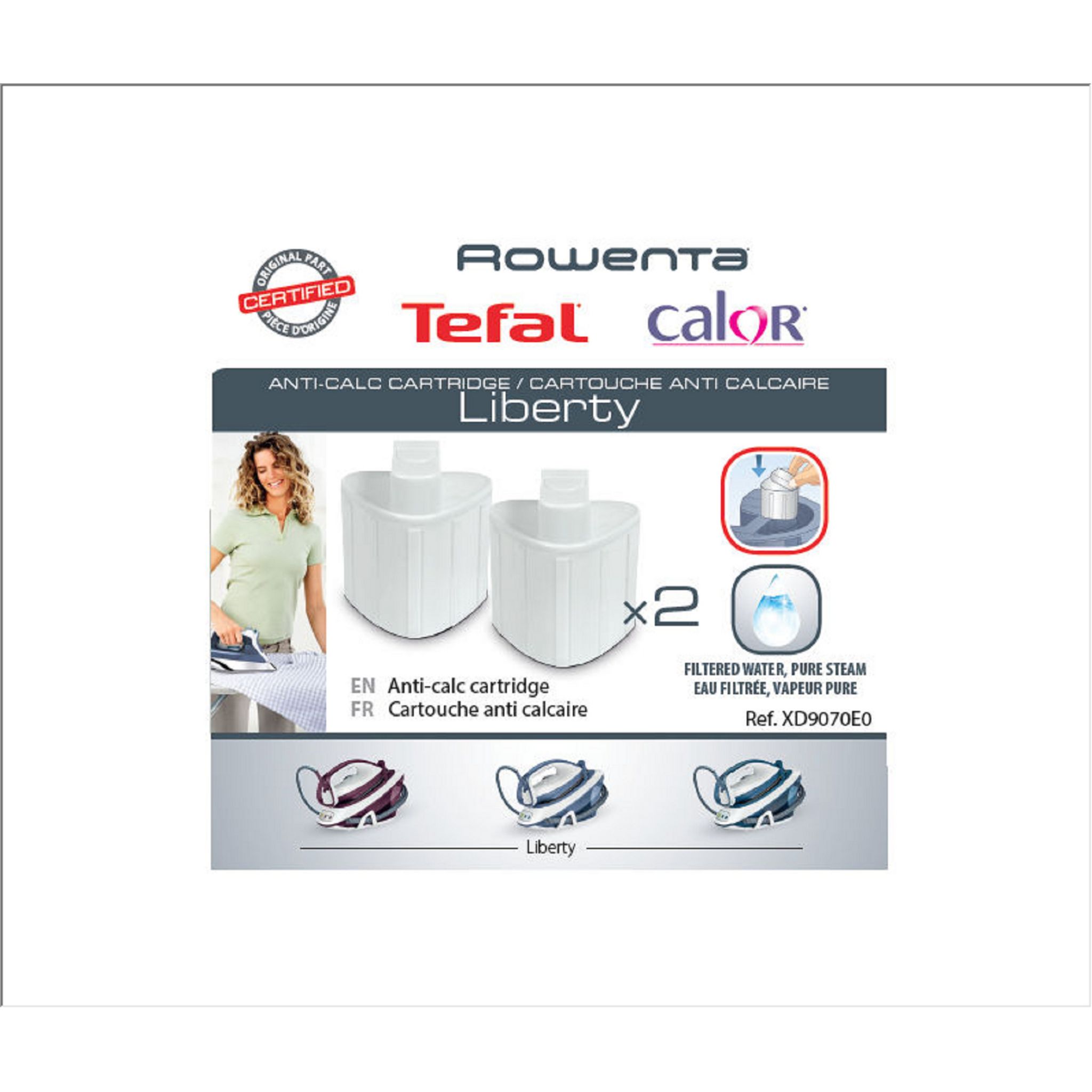 Voir la diapositive 2 : SEB Cartouche anti calcaire XD9070E0 - Blanc