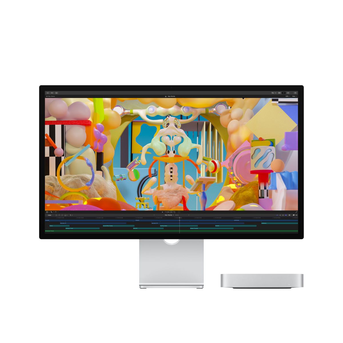 APPLE Ordinateur Apple Mac Mini 256 Go SSD 8 Go RAM Puce Apple M2 CPU 8 coeurs GPU 10 coeurs - Argent