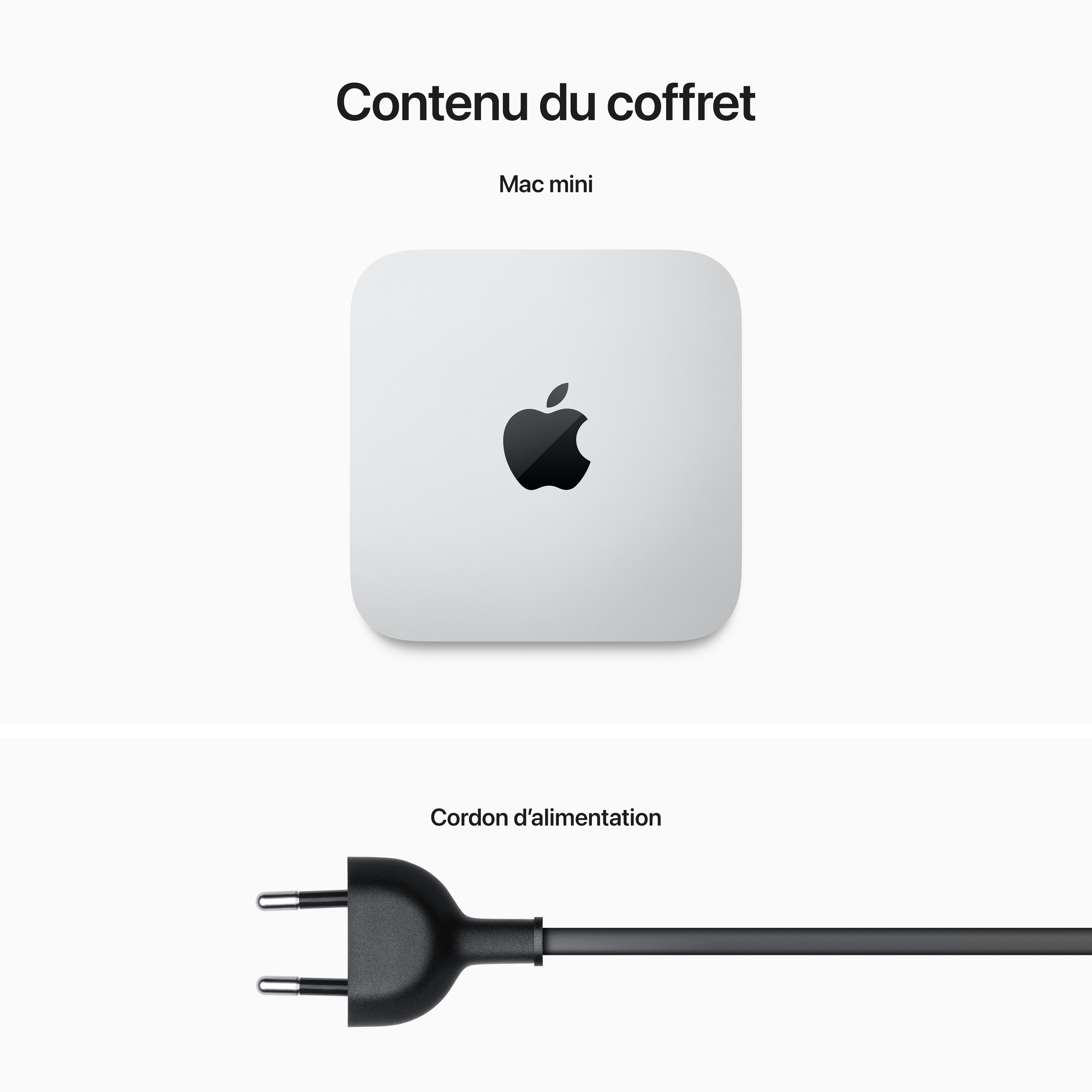 Voir la diapositive 5 : APPLE Ordinateur Apple Mac Mini 256 Go SSD 8 Go RAM Puce Apple M2 CPU 8 coeurs GPU 10 coeurs - Argent