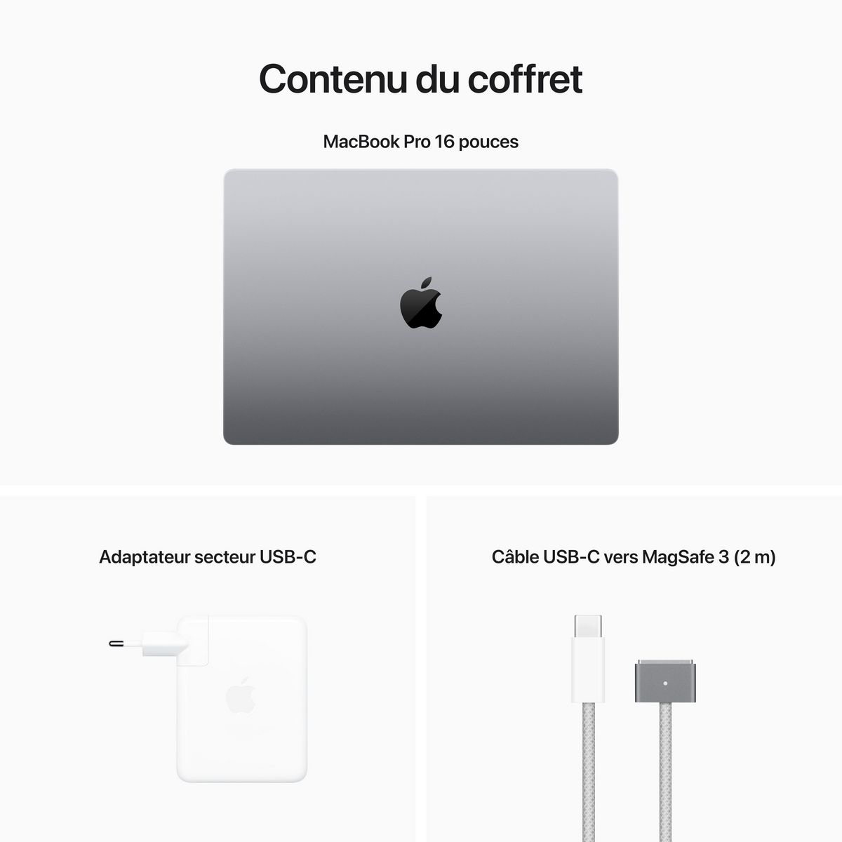 APPLE Macbook Pro 16 pouces - Puce M2 - 16 Go RAM - 512 Go SSD - Gris