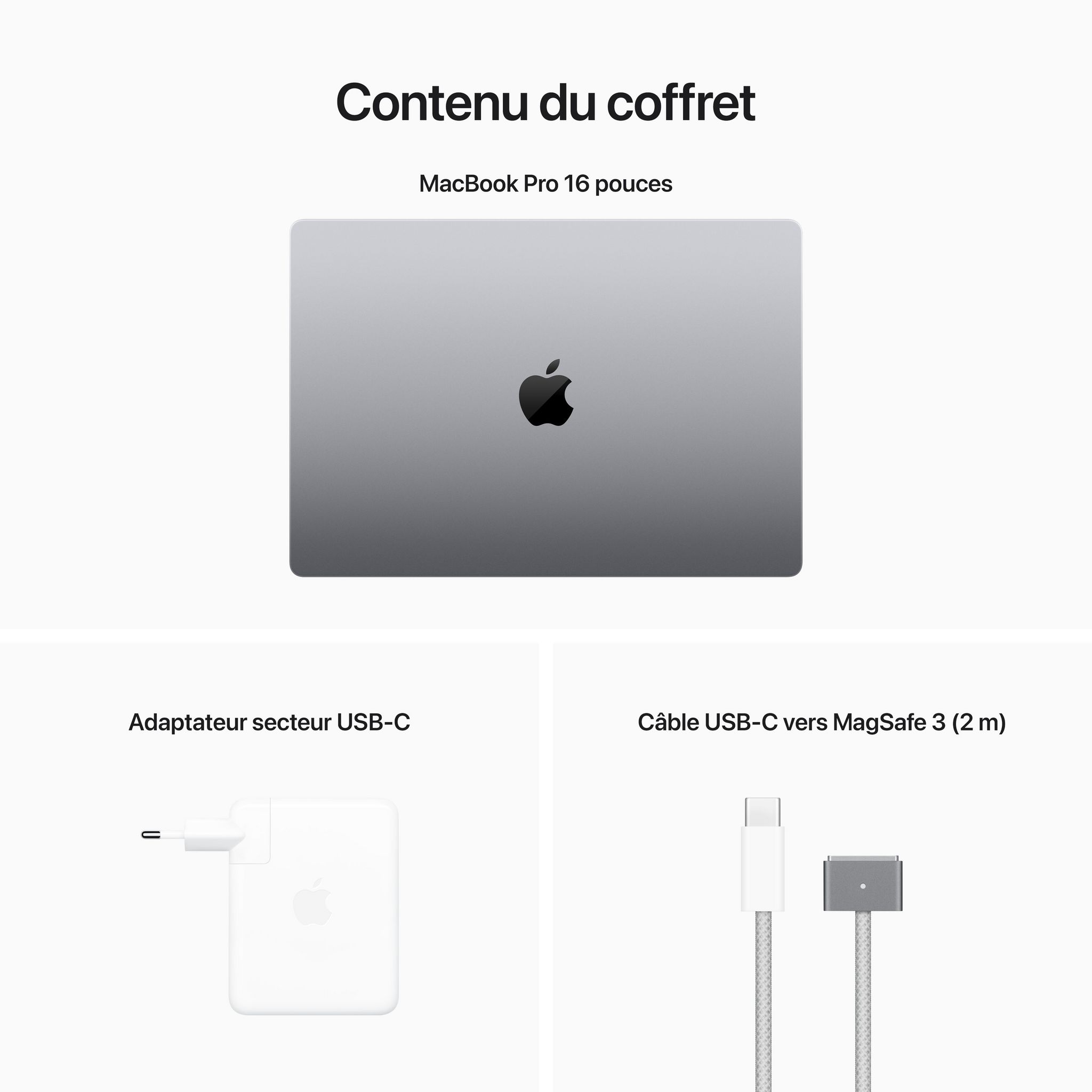 Voir la diapositive 6 : APPLE Macbook Pro 16 pouces - Puce M2 - 16 Go RAM - 512 Go SSD - Gris
