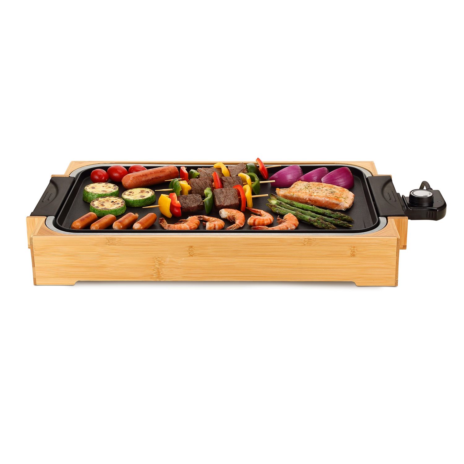 Voir la diapositive 2 : QILIVE Plancha électrique Q.5378 - Bois