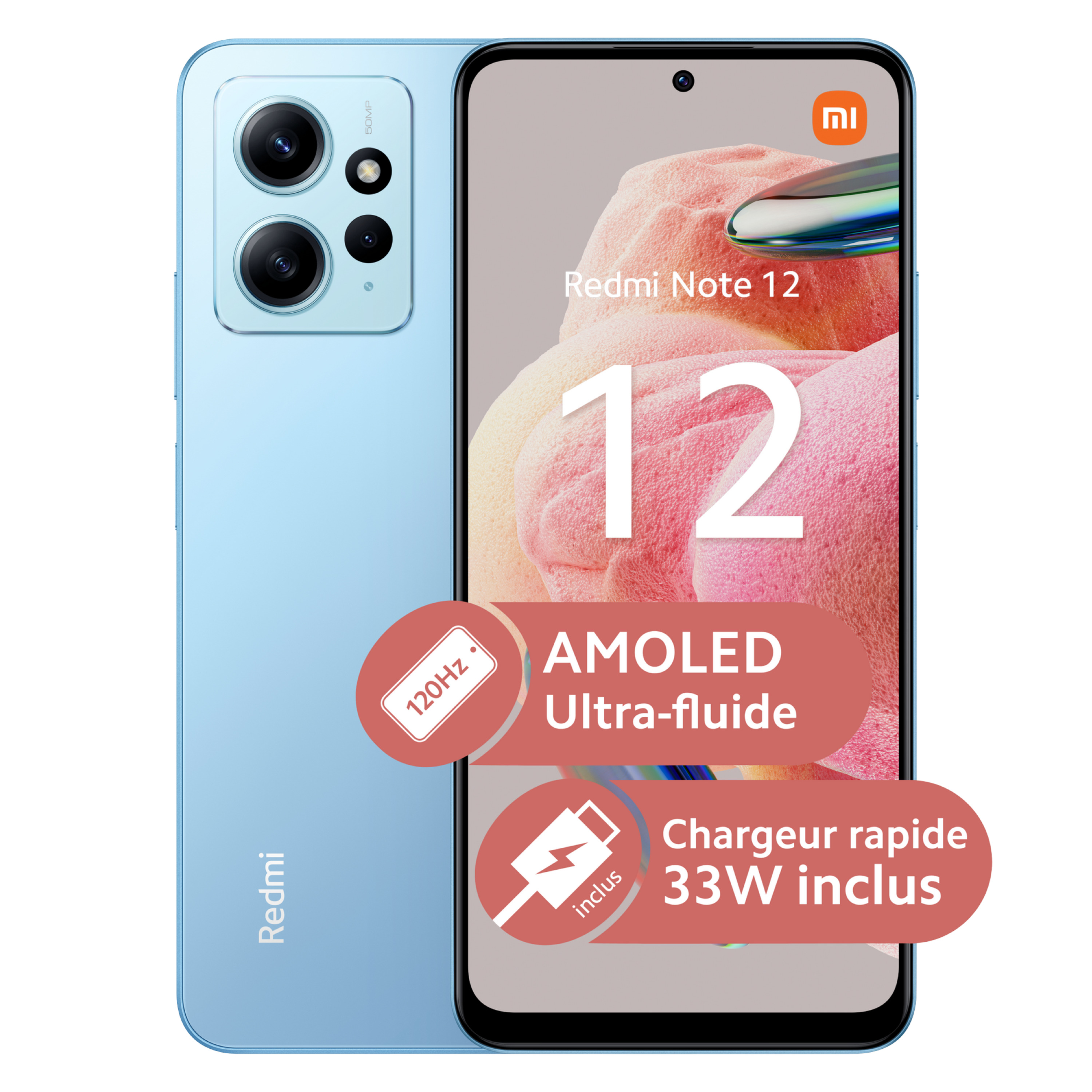 Voir la diapositive 3 : XIAOMI Redmi Note 12 128Go - Bleu