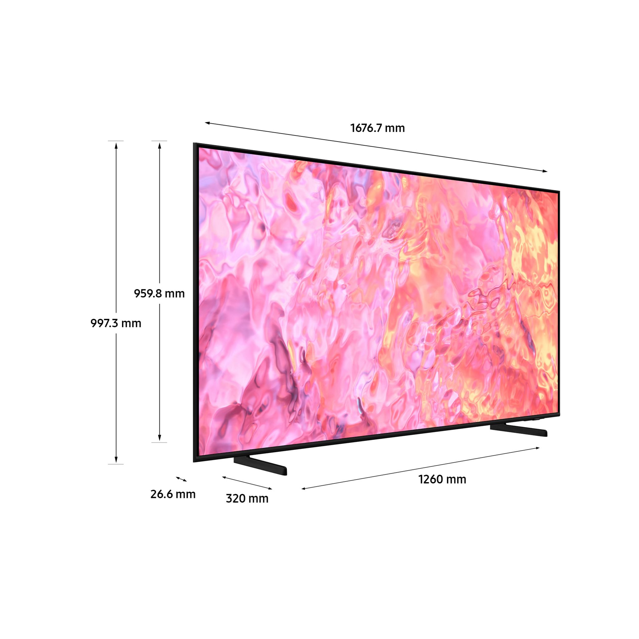 Voir la diapositive 3 : SAMSUNG TQ75Q60CAUXXC TV QLED 4K Ultra HD 189 cm Smart TV
