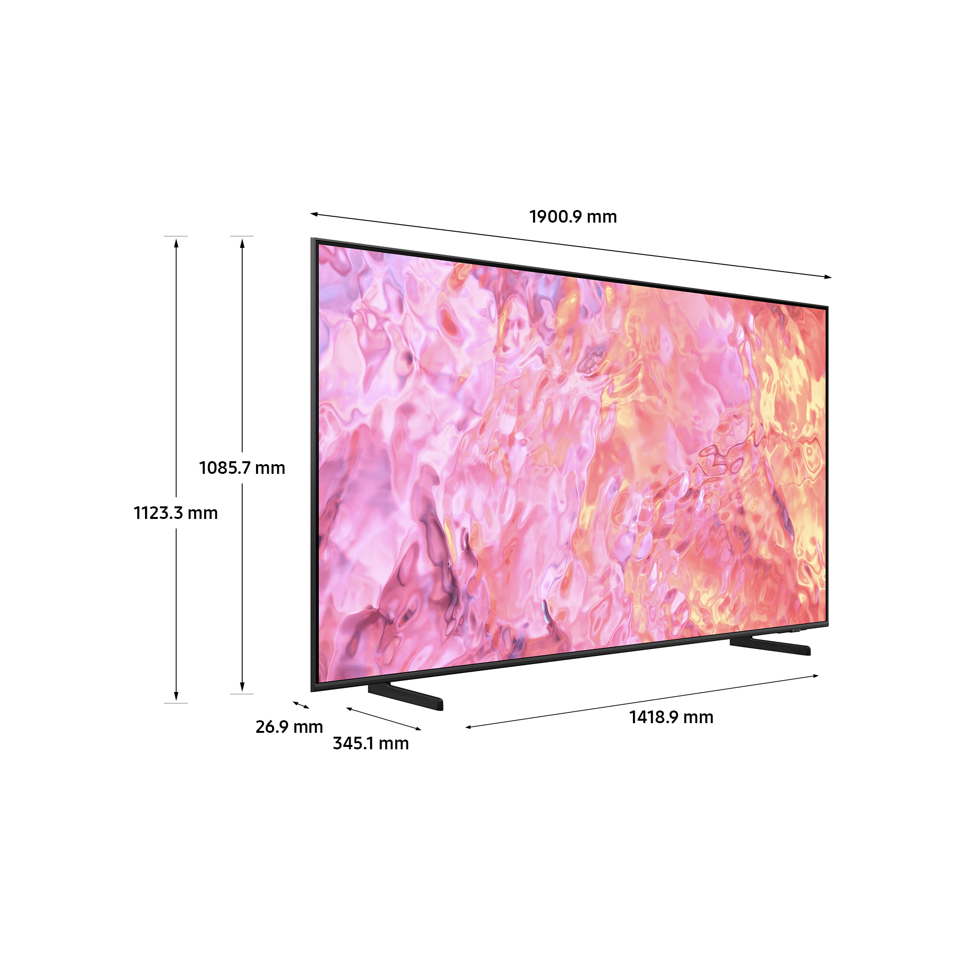 Voir la diapositive 3 : SAMSUNG TQ85Q60CAUXXC TV QLED 4K Ultra HD 214 cm Smart TV