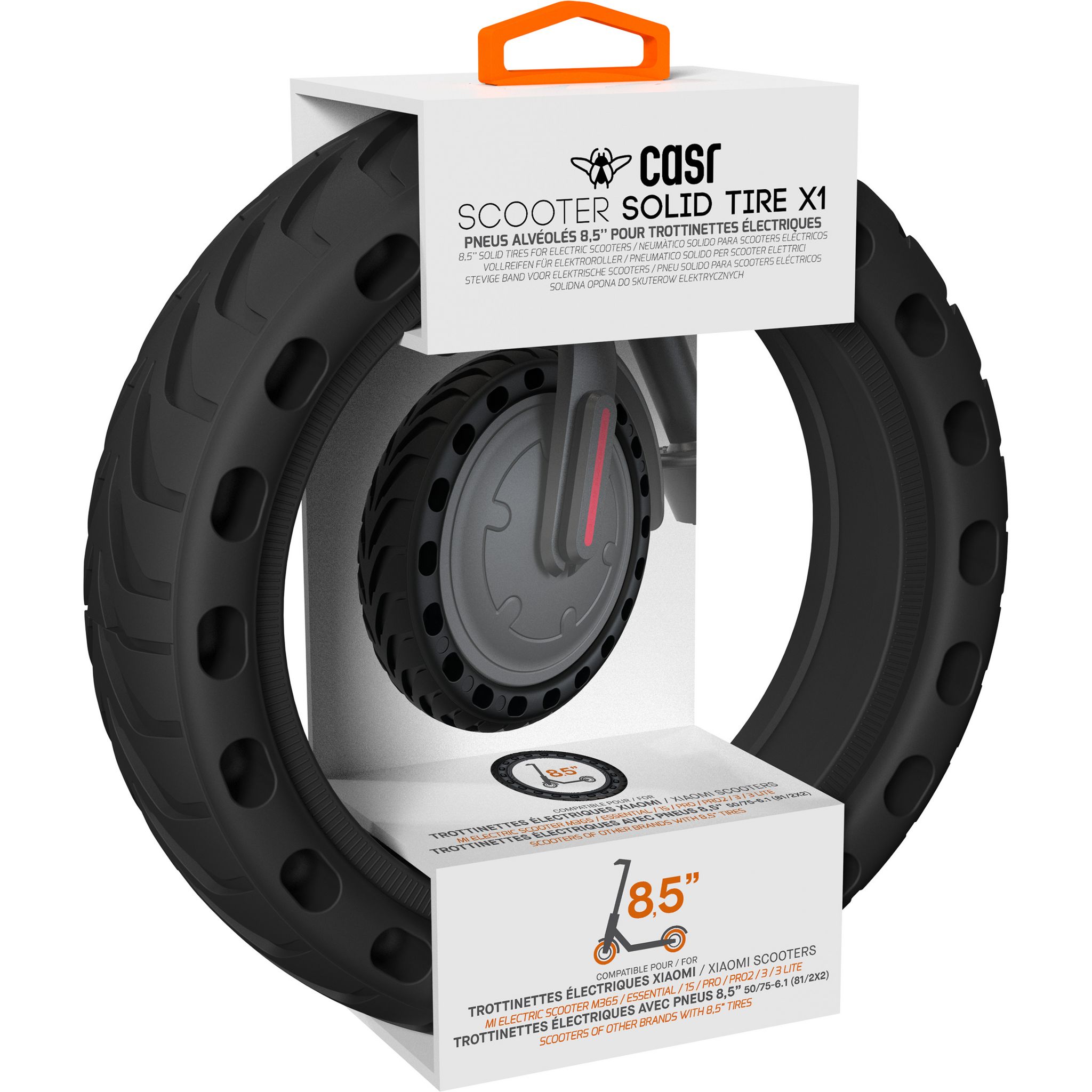 Voir la diapositive 8 : CASR Pneu alvéolé anti crevaison pour trottinette électrique XIAOMI