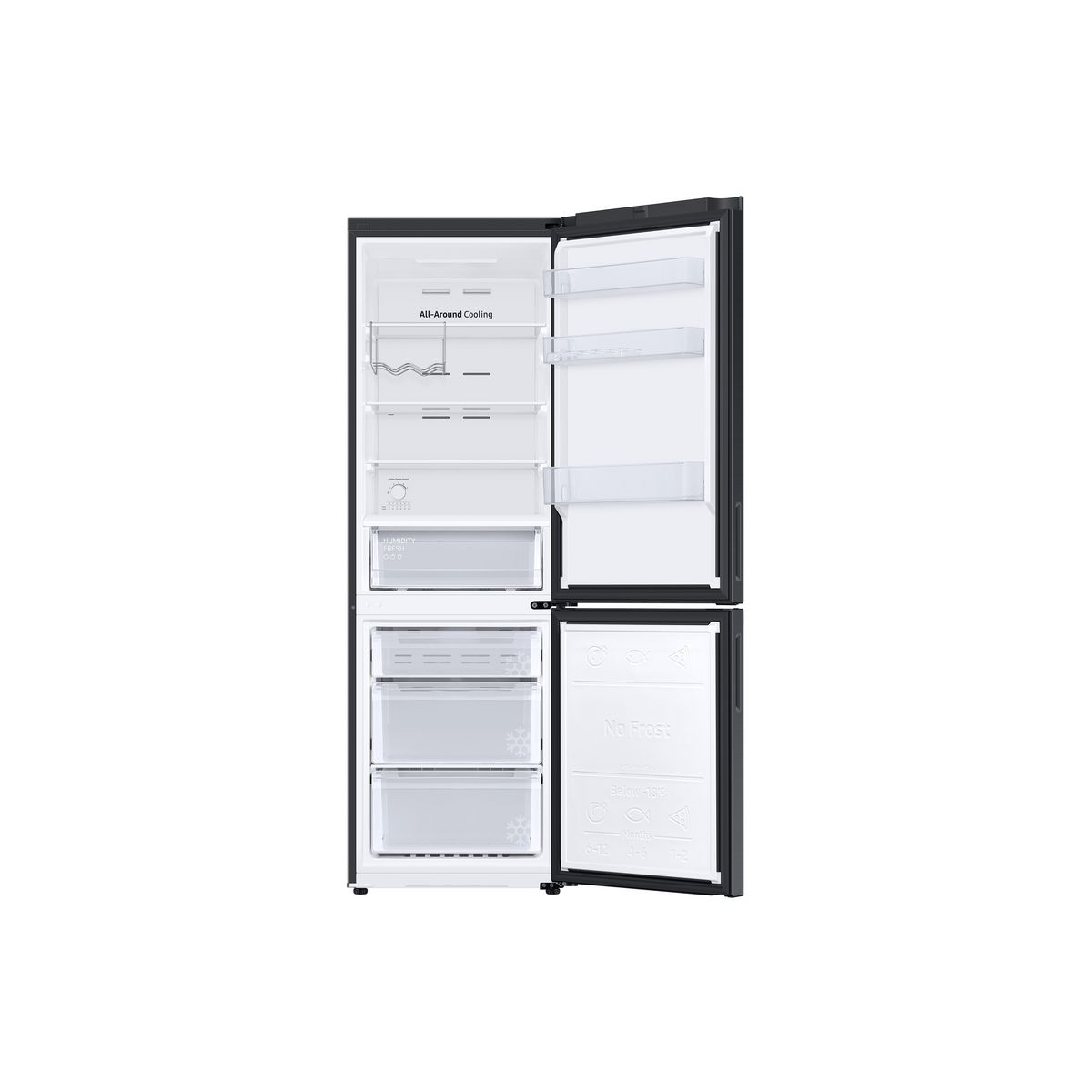 SAMSUNG Réfrigérateur combiné RB33B612FBN, 344 L, Froid ventilé No Frost, F