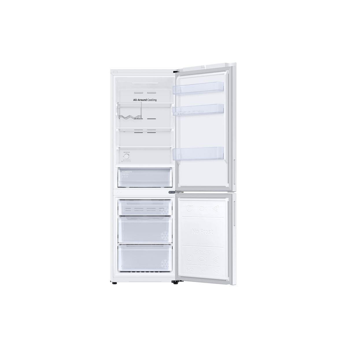 SAMSUNG Réfrigérateur combiné RB33B612FWW, 344 L, Froid ventilé No frost, F