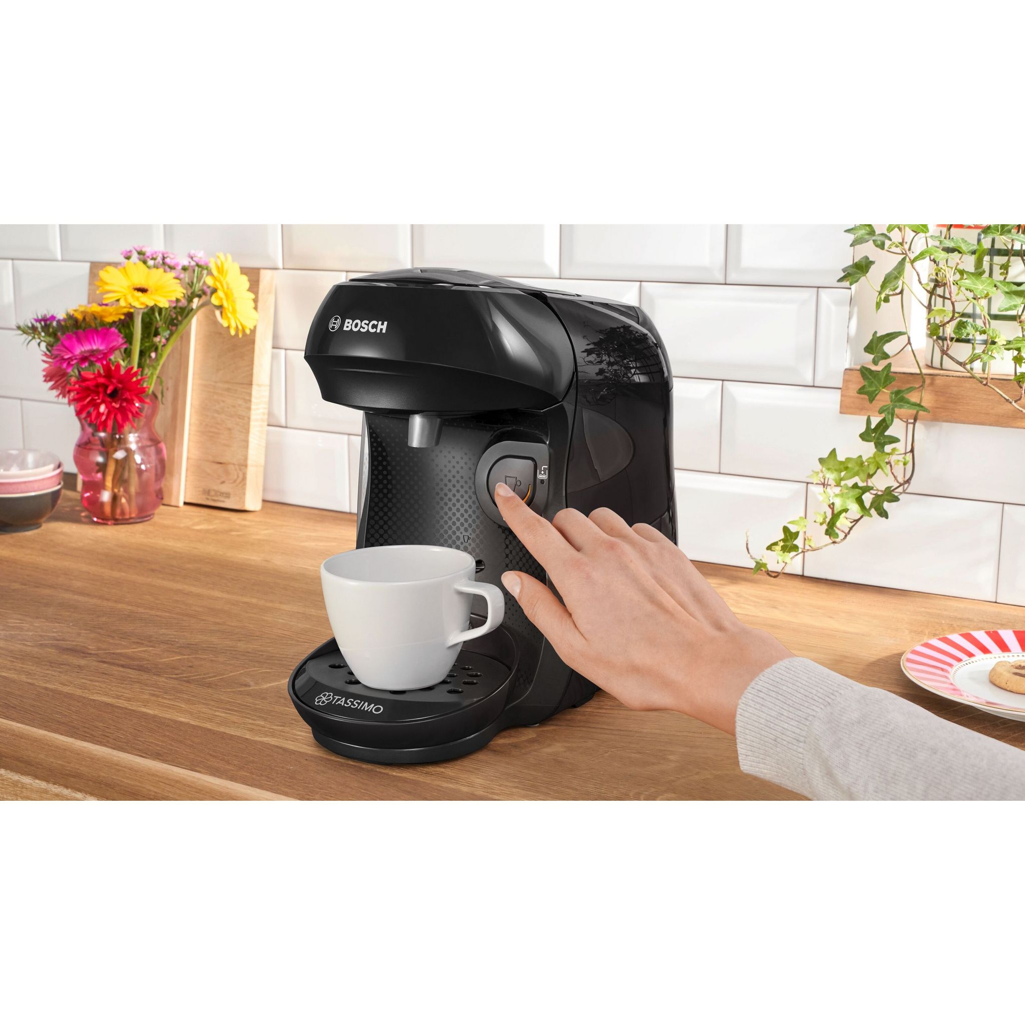 Voir la diapositive 8 : BOSCH Cafetière à dosette expresso Tassimo Happy TAS1002N6 - Noir