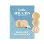 LITTLE MOONS Mochis à la crème glacée saveur vanille de Madagascar 6 pièces 192g