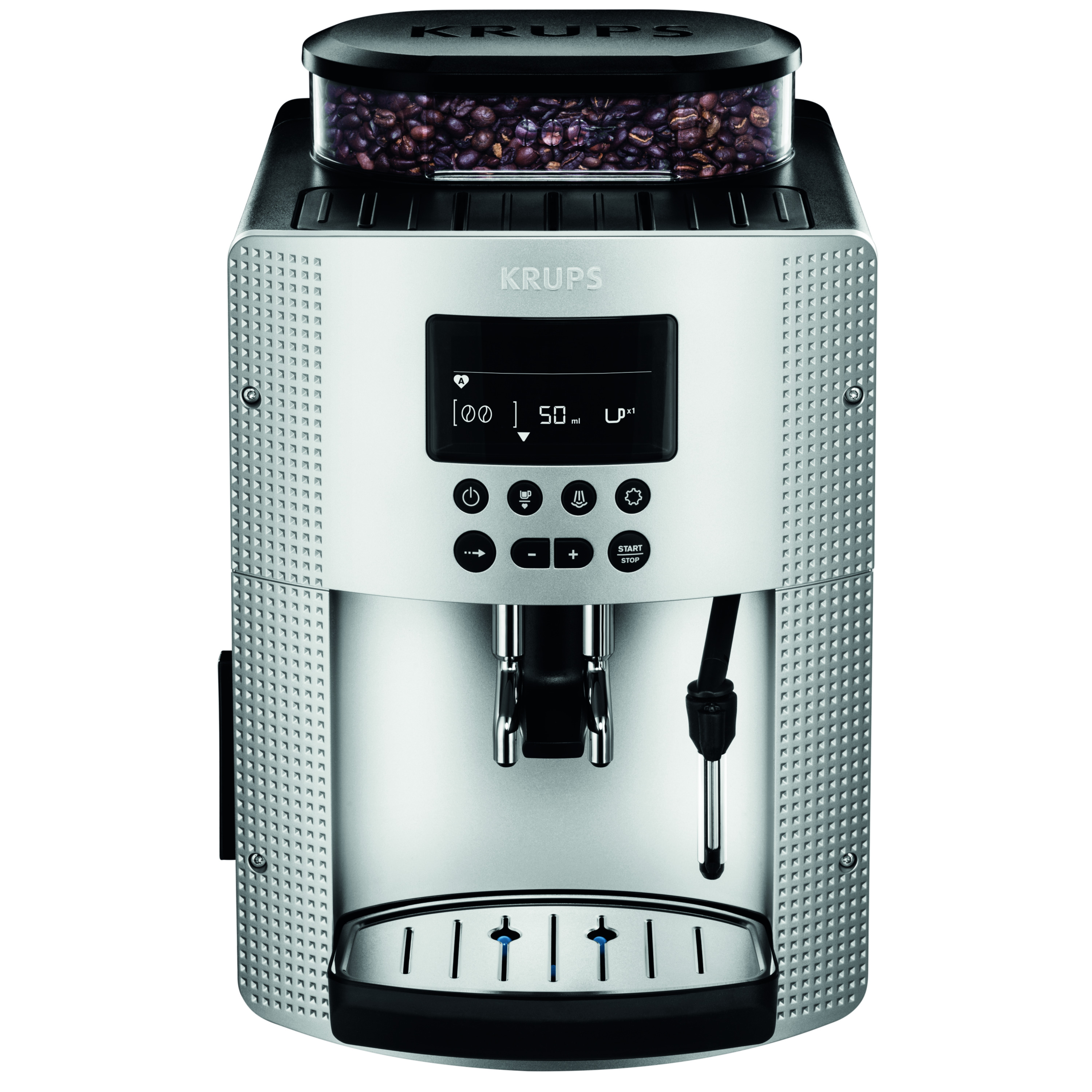 Voir la diapositive 2 : KRUPS Machine à café expresso avec broyeur EA815E70 - Gris