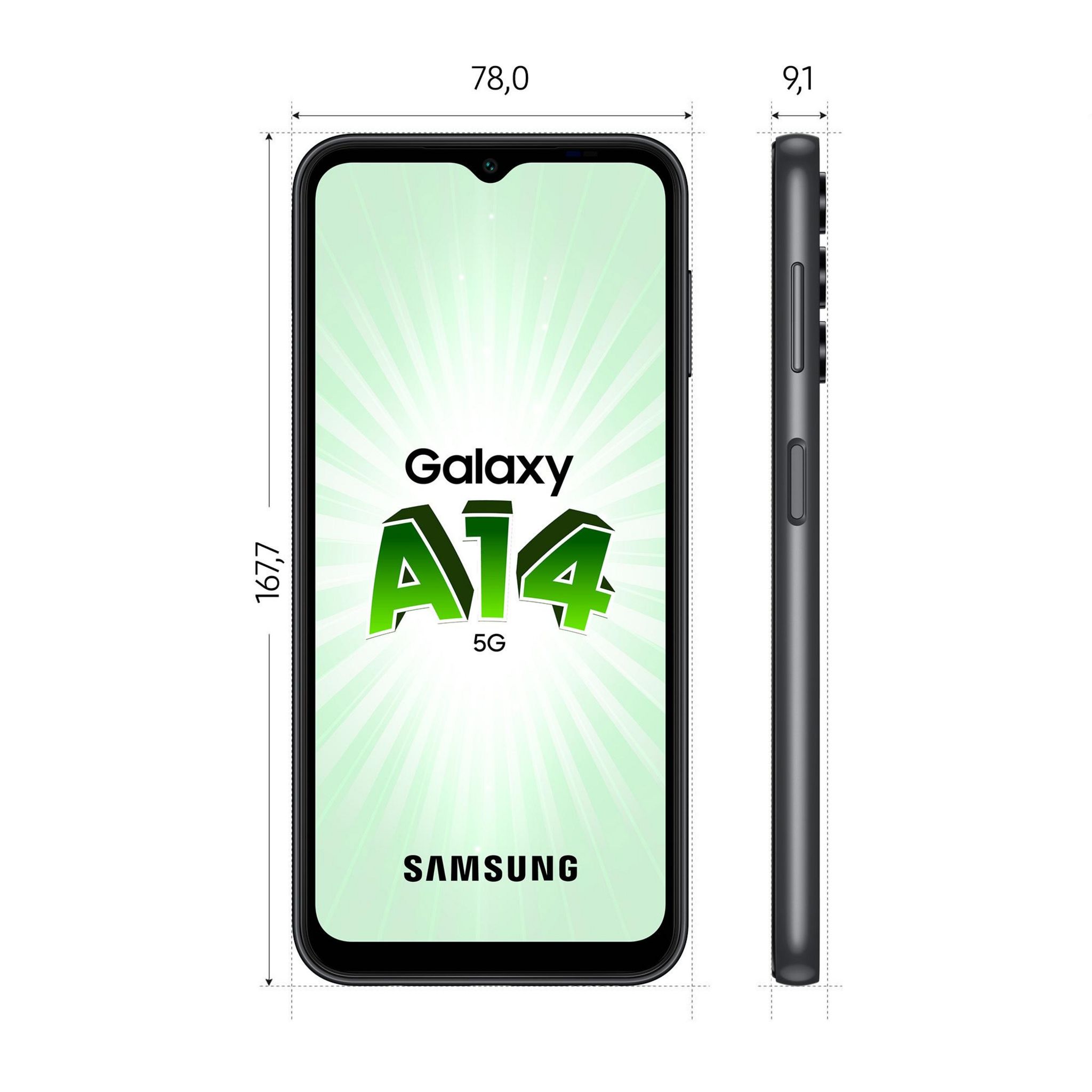 Voir la diapositive 4 : SAMSUNG Galaxy A14 5G 64Go - Noir