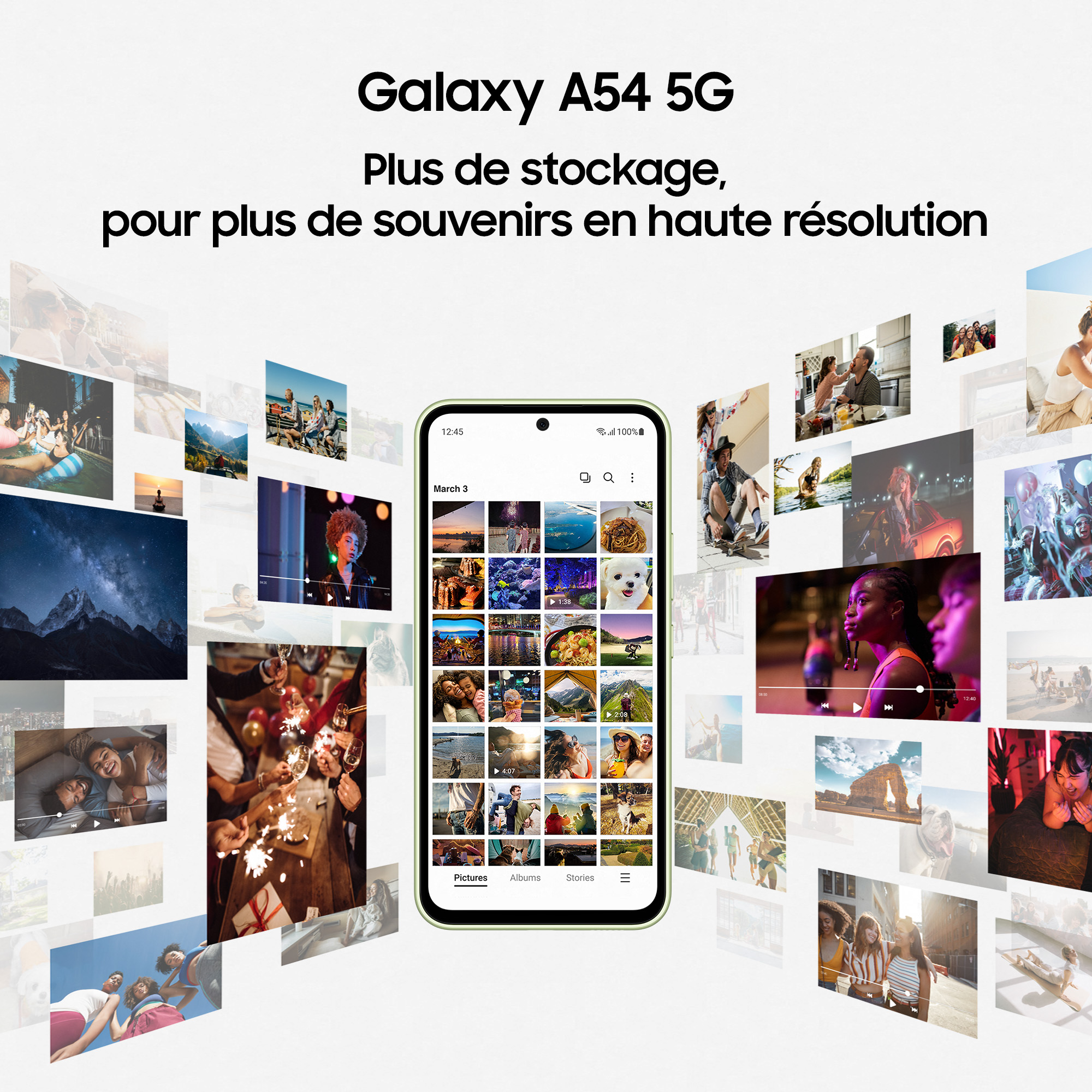 Voir la diapositive 5 : SAMSUNG Galaxy A54 5G 128Go - Lime