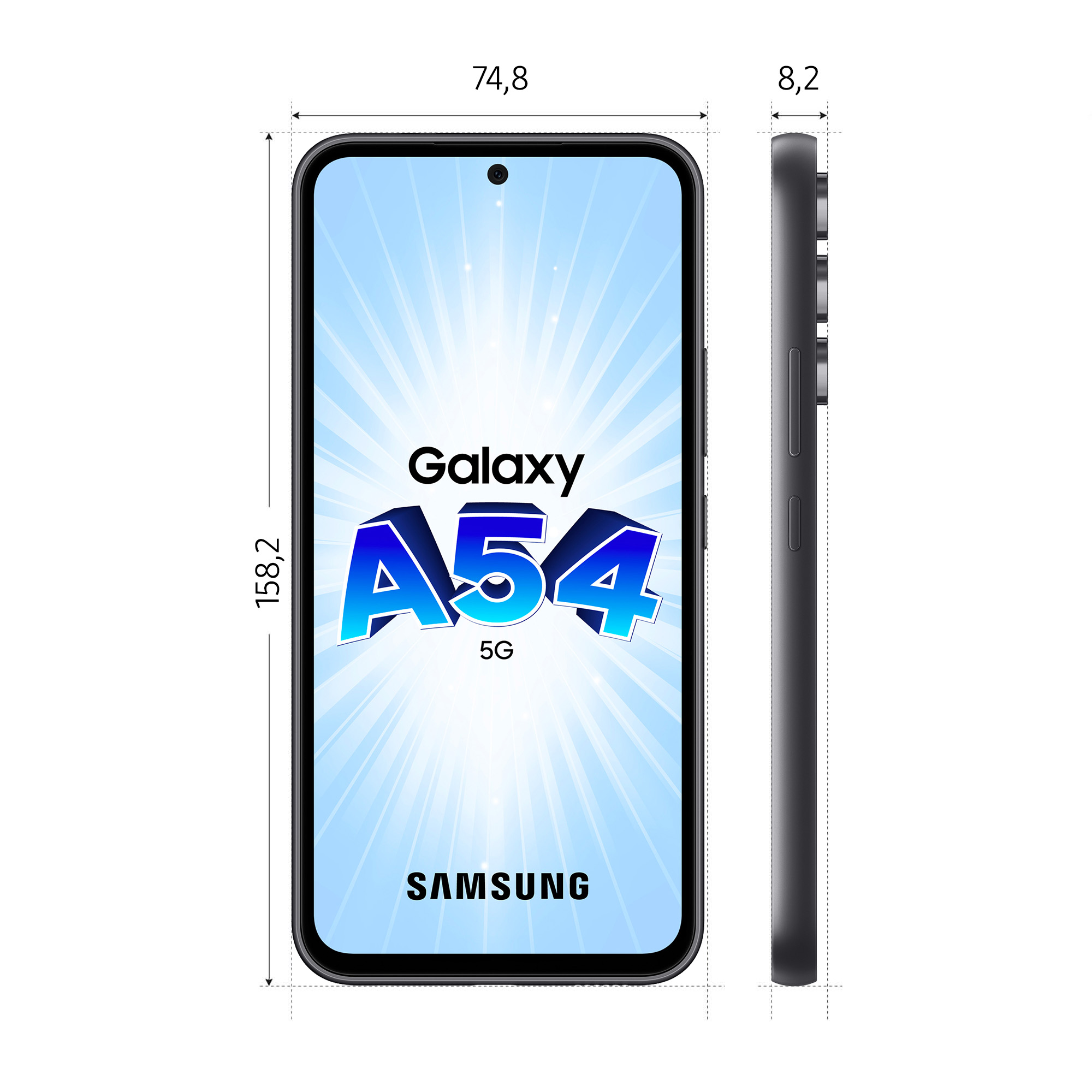 Voir la diapositive 4 : SAMSUNG Galaxy A54 5G 128Go - Graphite