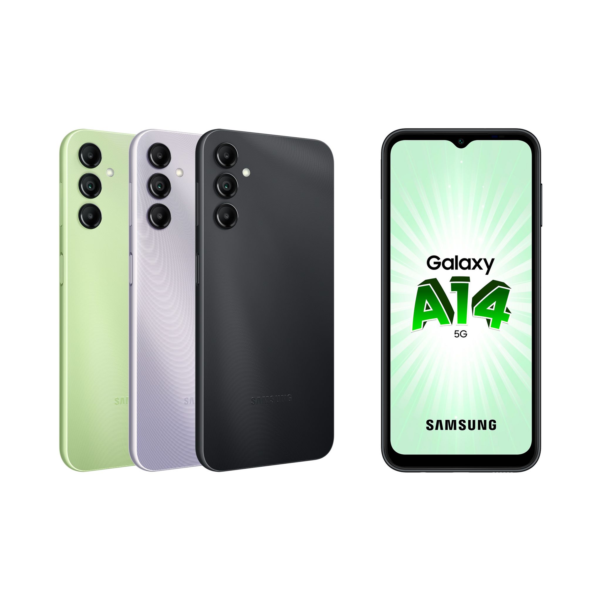 Voir la diapositive 2 : SAMSUNG Galaxy A14 5G 64Go - Lime