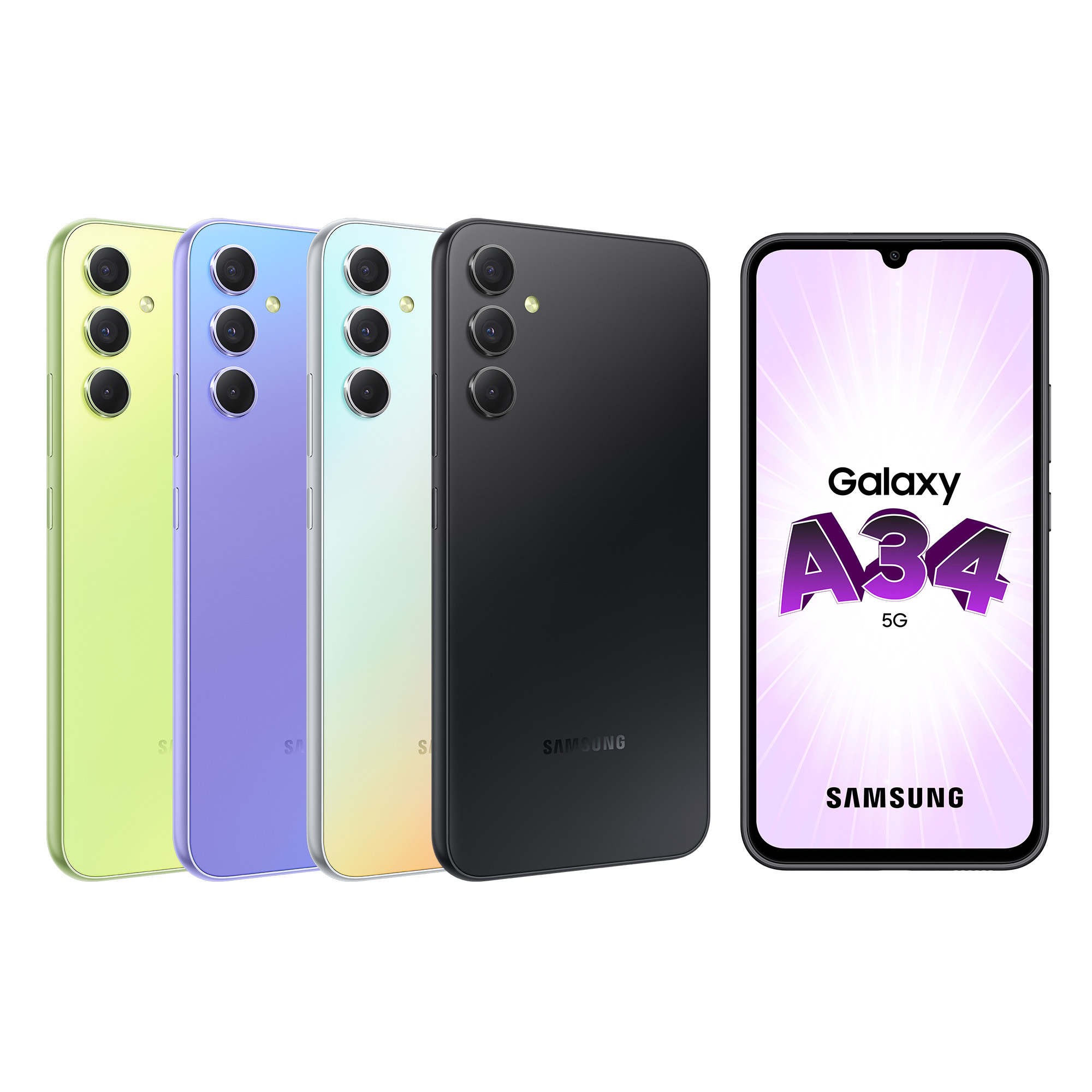 Voir la diapositive 3 : SAMSUNG Galaxy A34 5G 128Go - Lime