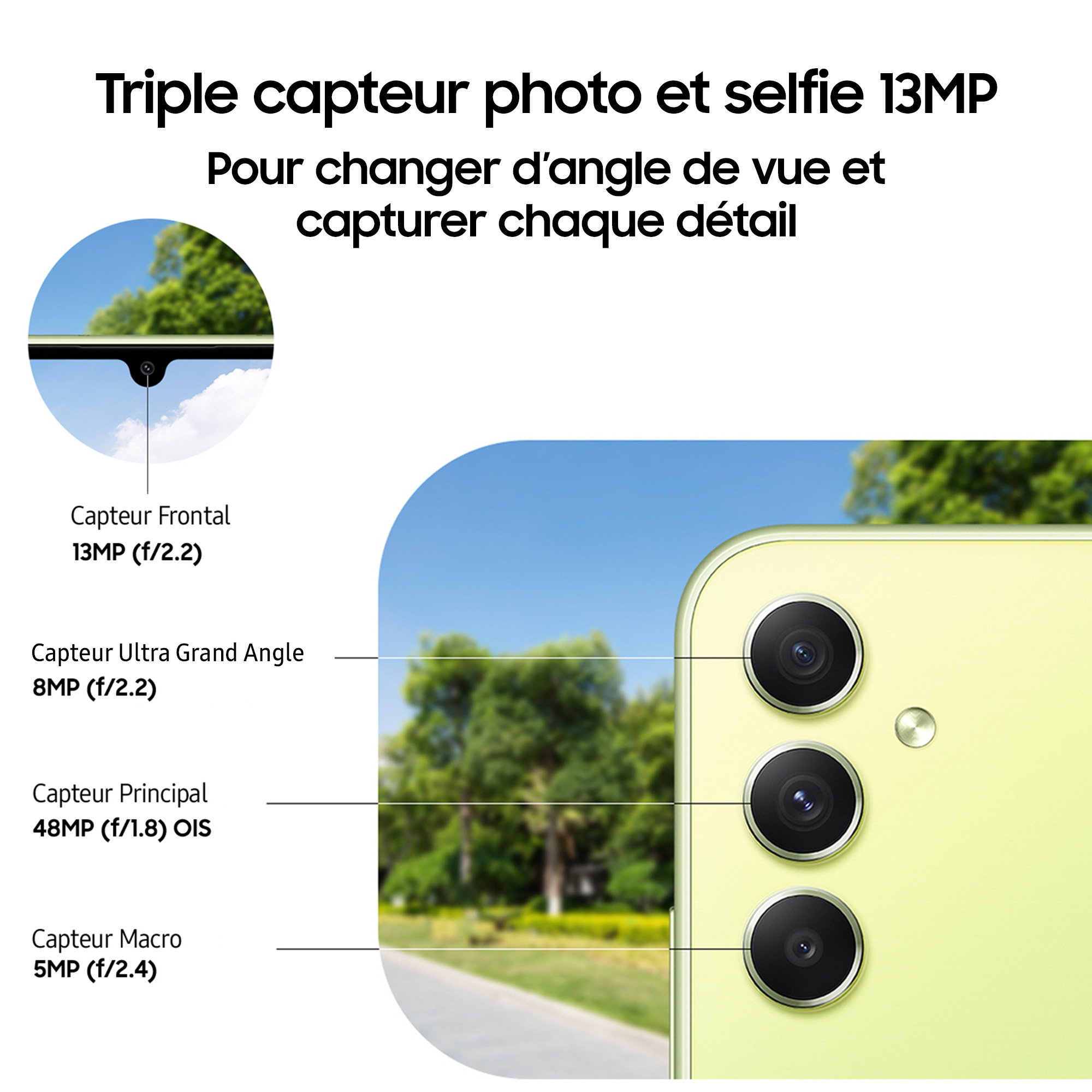 Voir la diapositive 6 : SAMSUNG Galaxy A34 5G 128Go - Lime