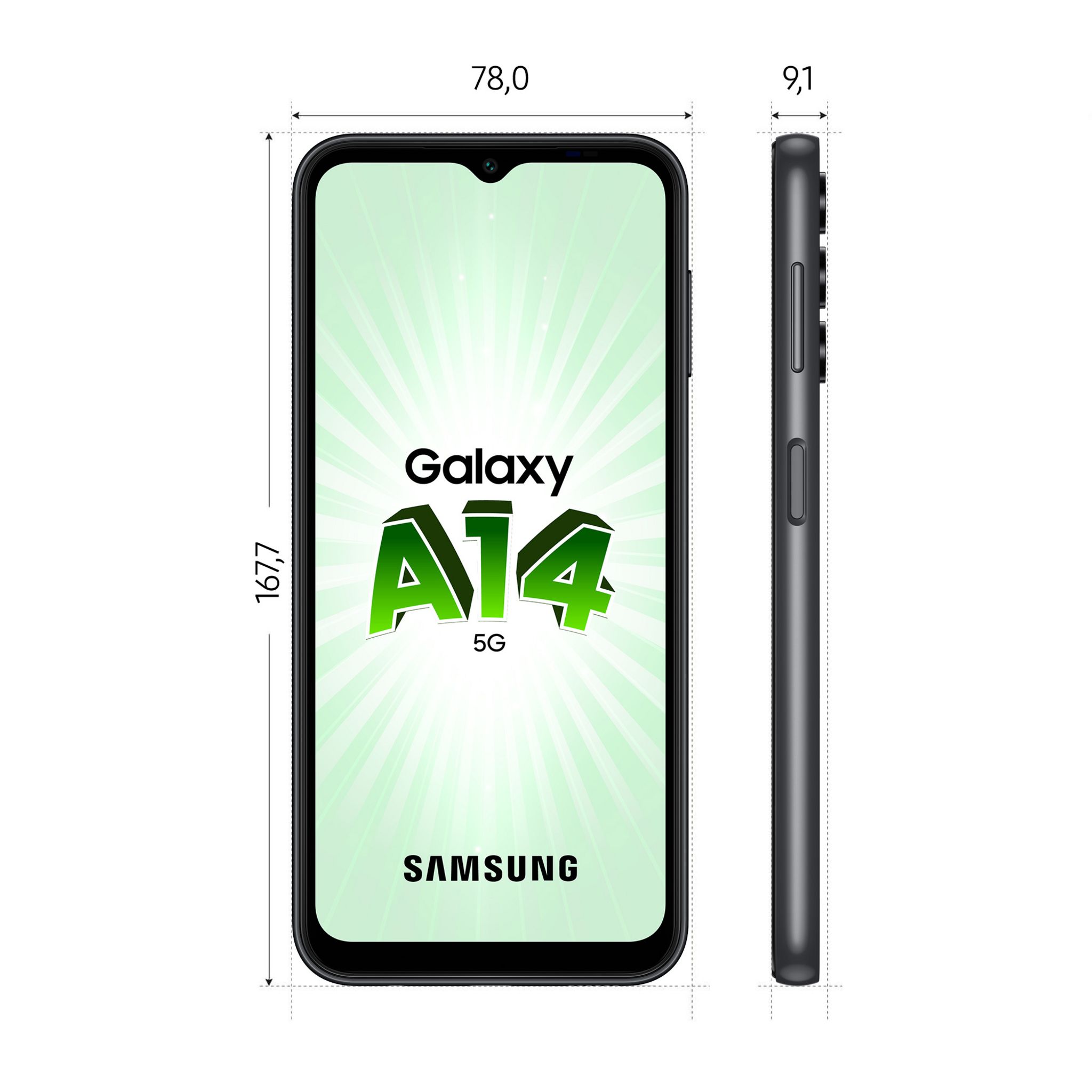Voir la diapositive 2 : SAMSUNG Galaxy A14 5G 128Go - Noir
