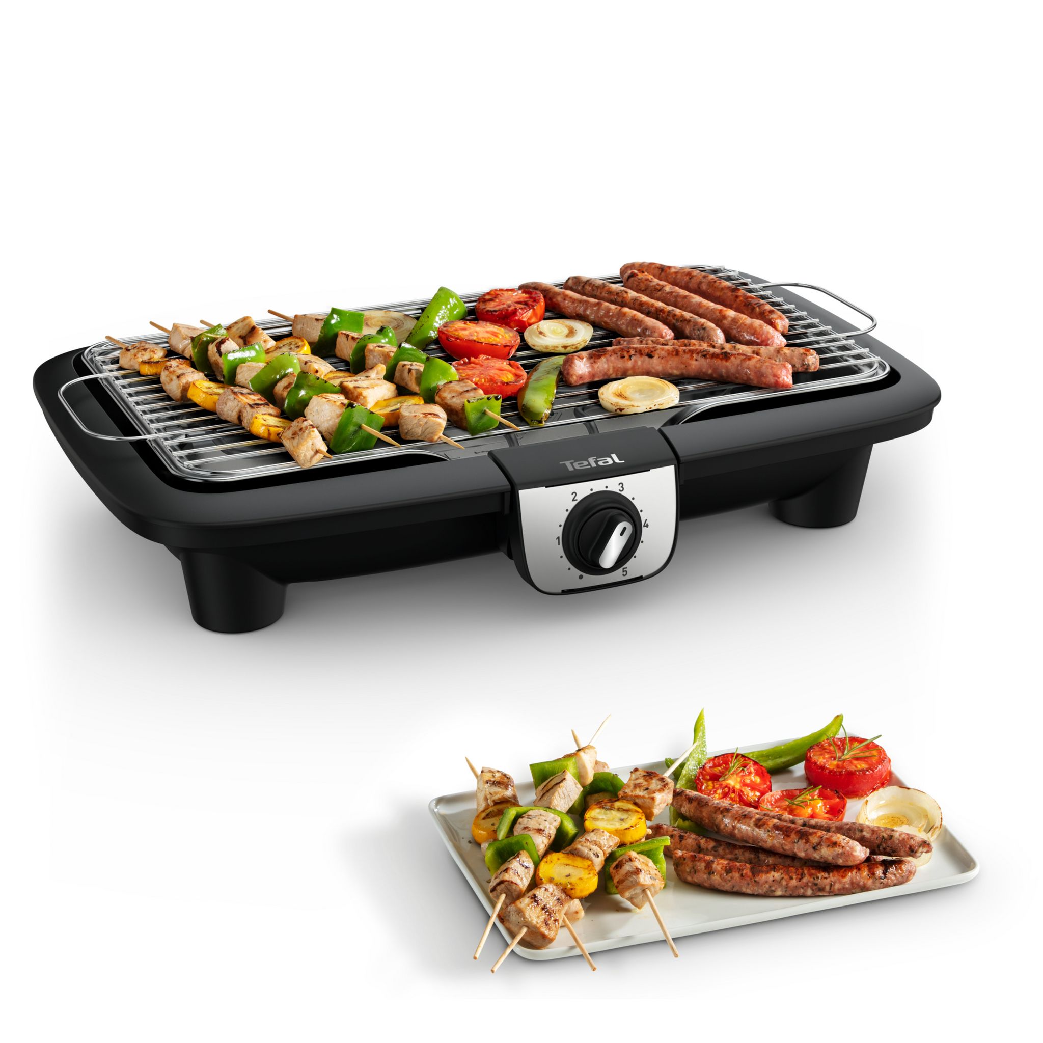Voir la diapositive 4 : TEFAL Barbecue électrique de table Easy Grill BG920812 - Noir