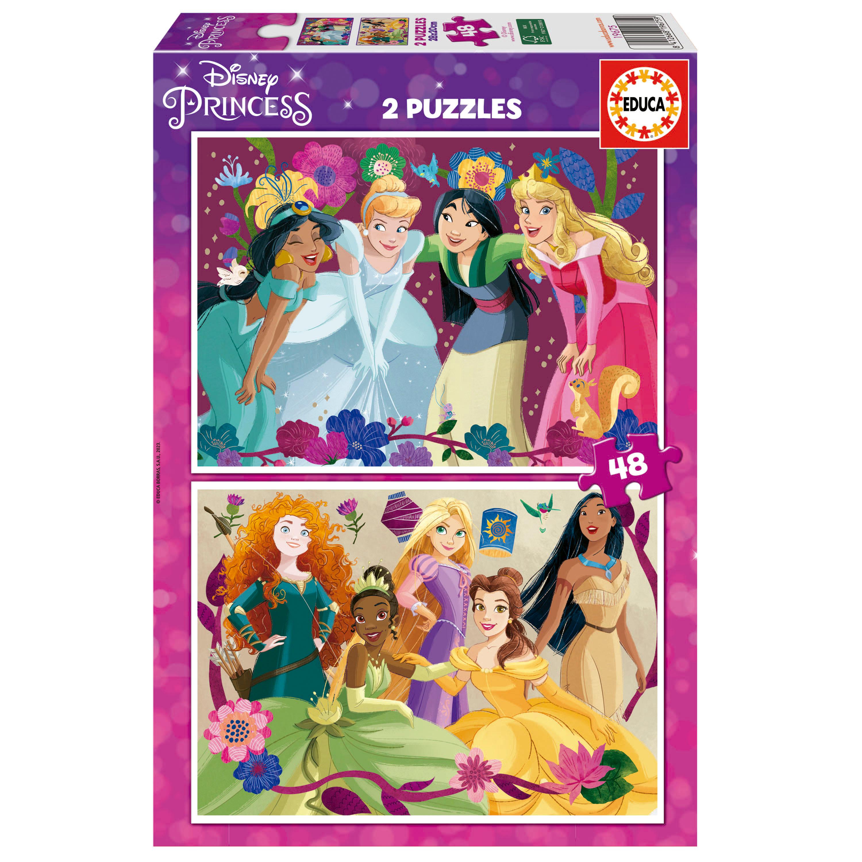 EDUCA Puzzle 2x48 pièces Princesse Disney