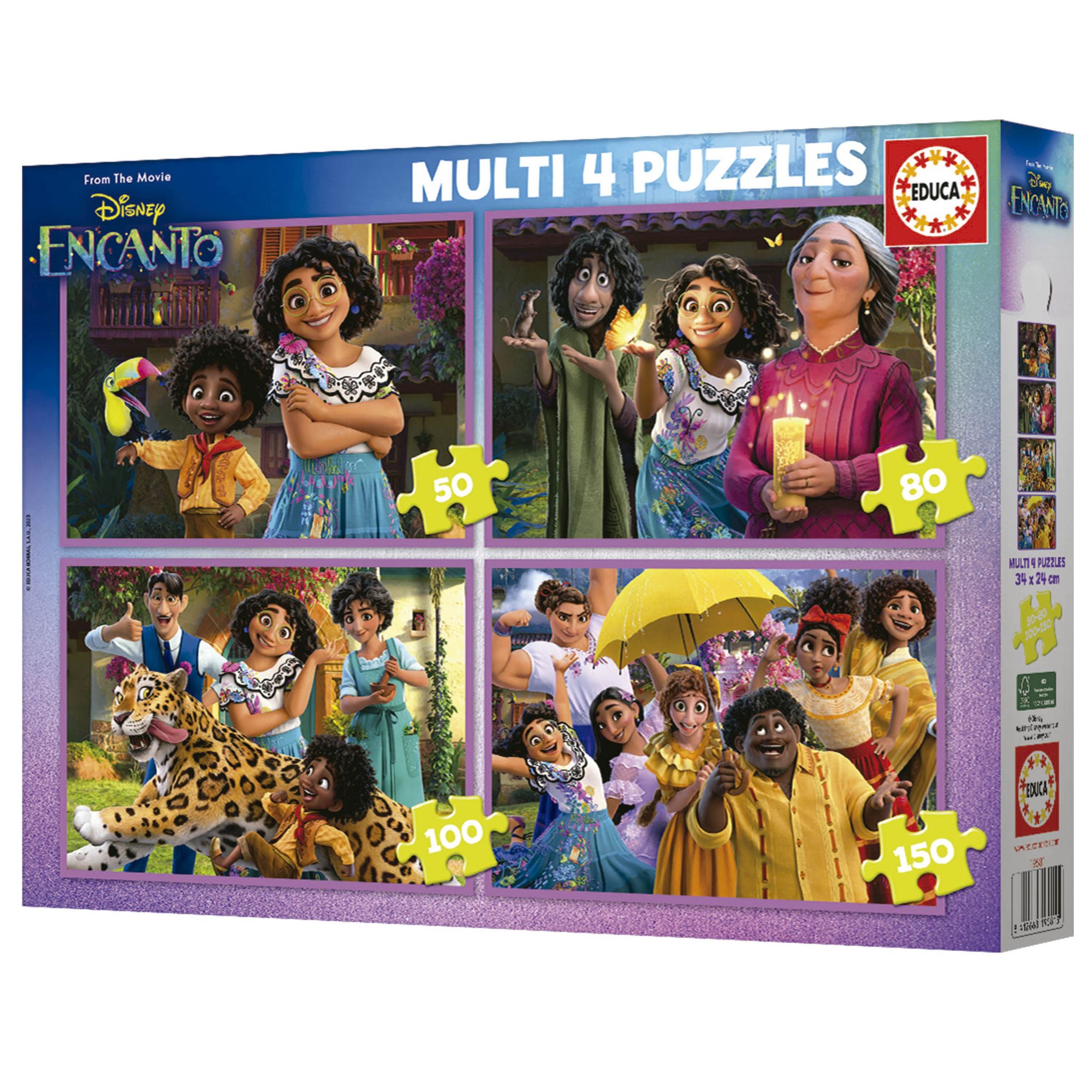 Voir la diapositive 2 : EDUCA Puzzle Multiples 50 - 80 - 100 - 150 pièces Disney Elcanto