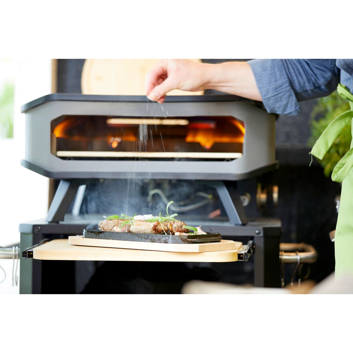 COZZE Four à pizza gaz - Acier/Plaque en pierre  - 53x29x53cm - COZZE GAZ 13