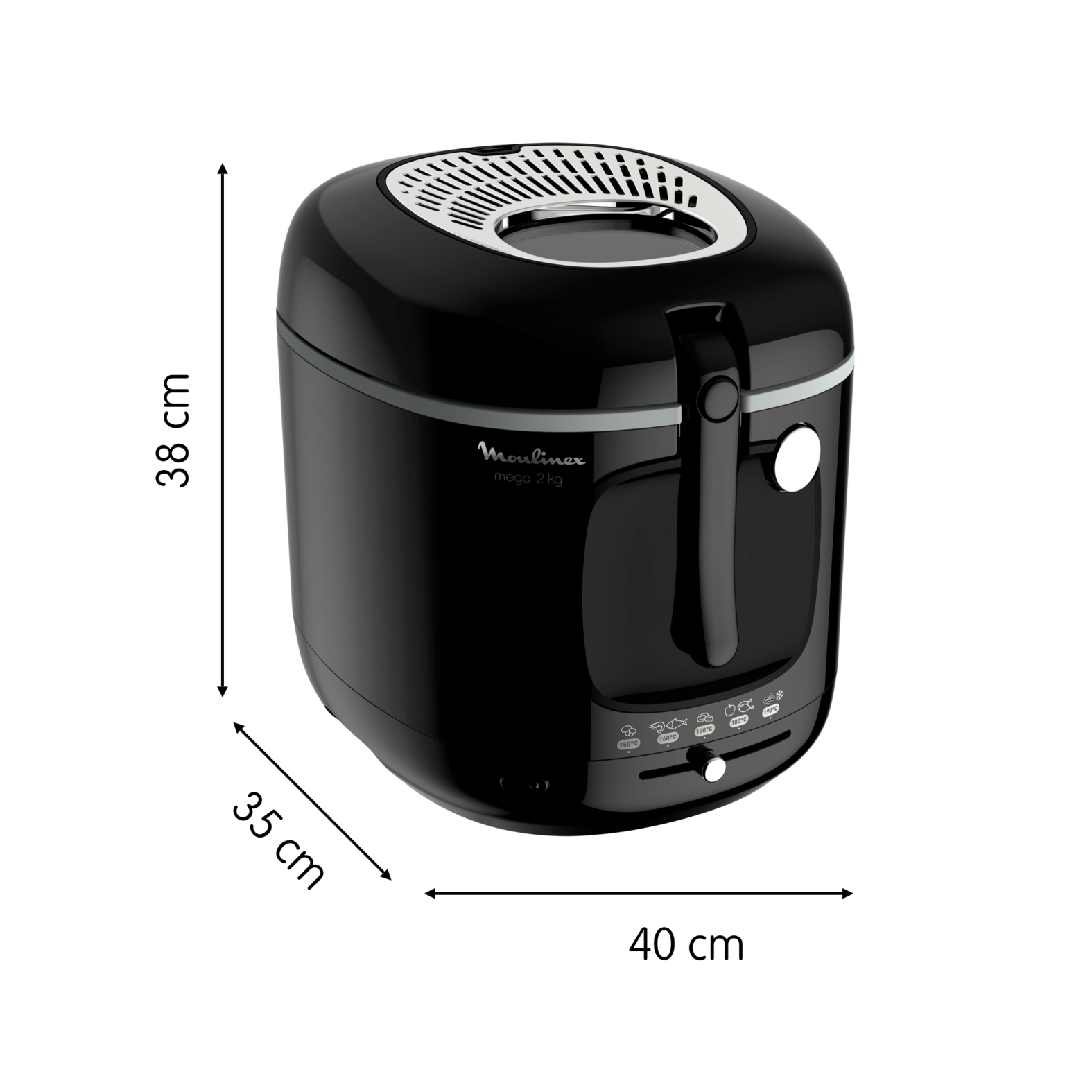 Voir la diapositive 12 : MOULINEX Friteuse électrique AM480870 - Noir