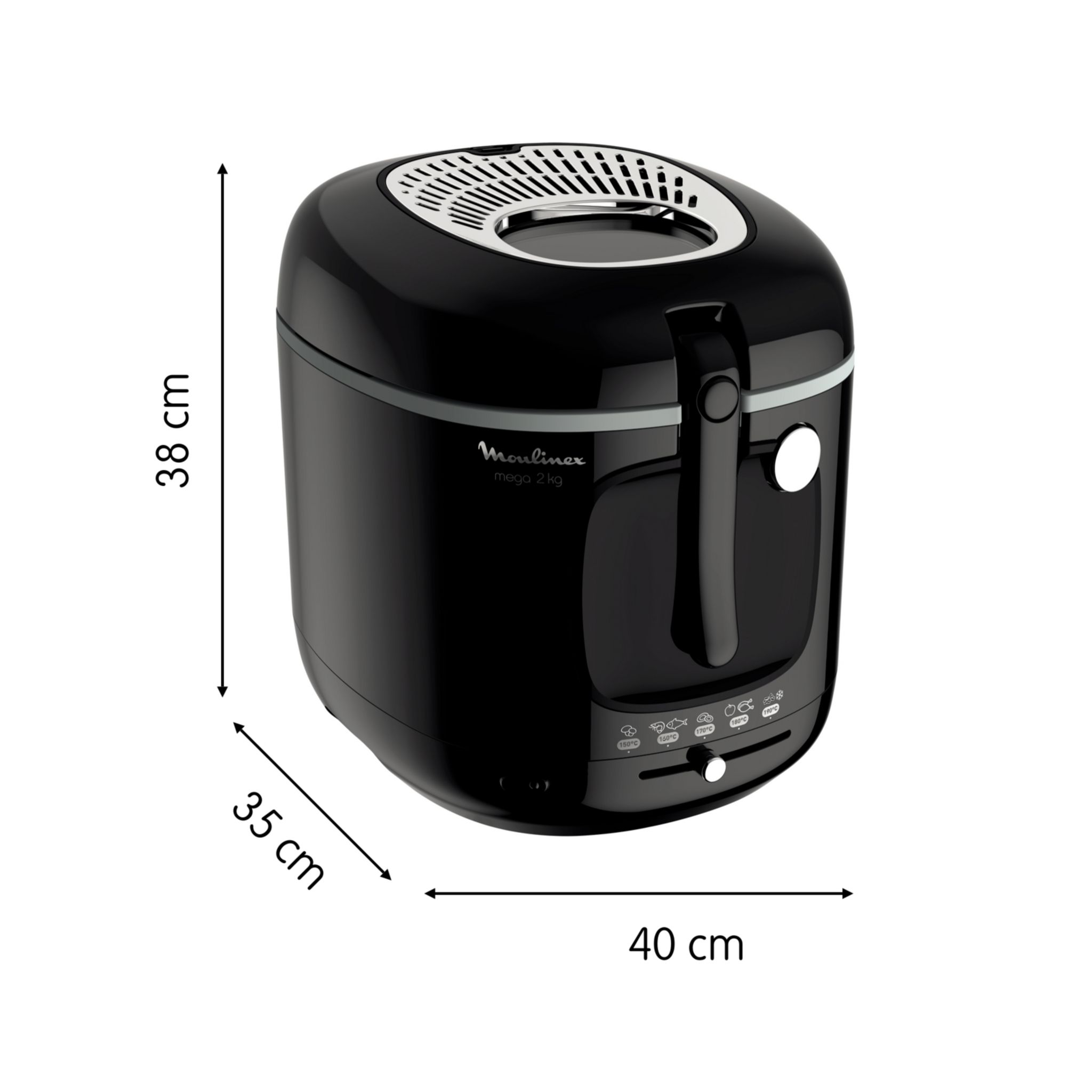 Voir la diapositive 12 : MOULINEX Friteuse électrique AM480870 - Noir