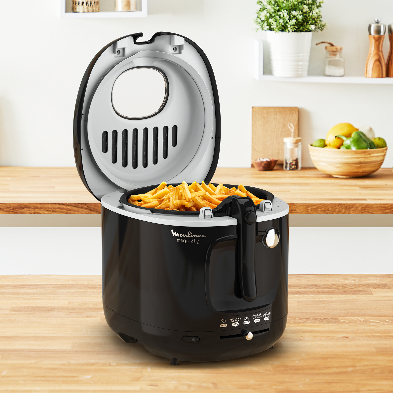 Voir la diapositive 4 : MOULINEX Friteuse électrique AM480870 - Noir