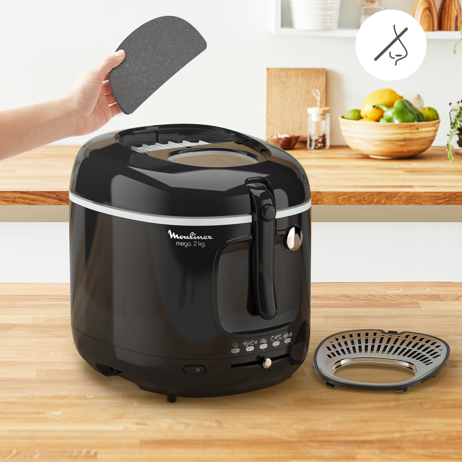 Voir la diapositive 7 : MOULINEX Friteuse électrique AM480870 - Noir